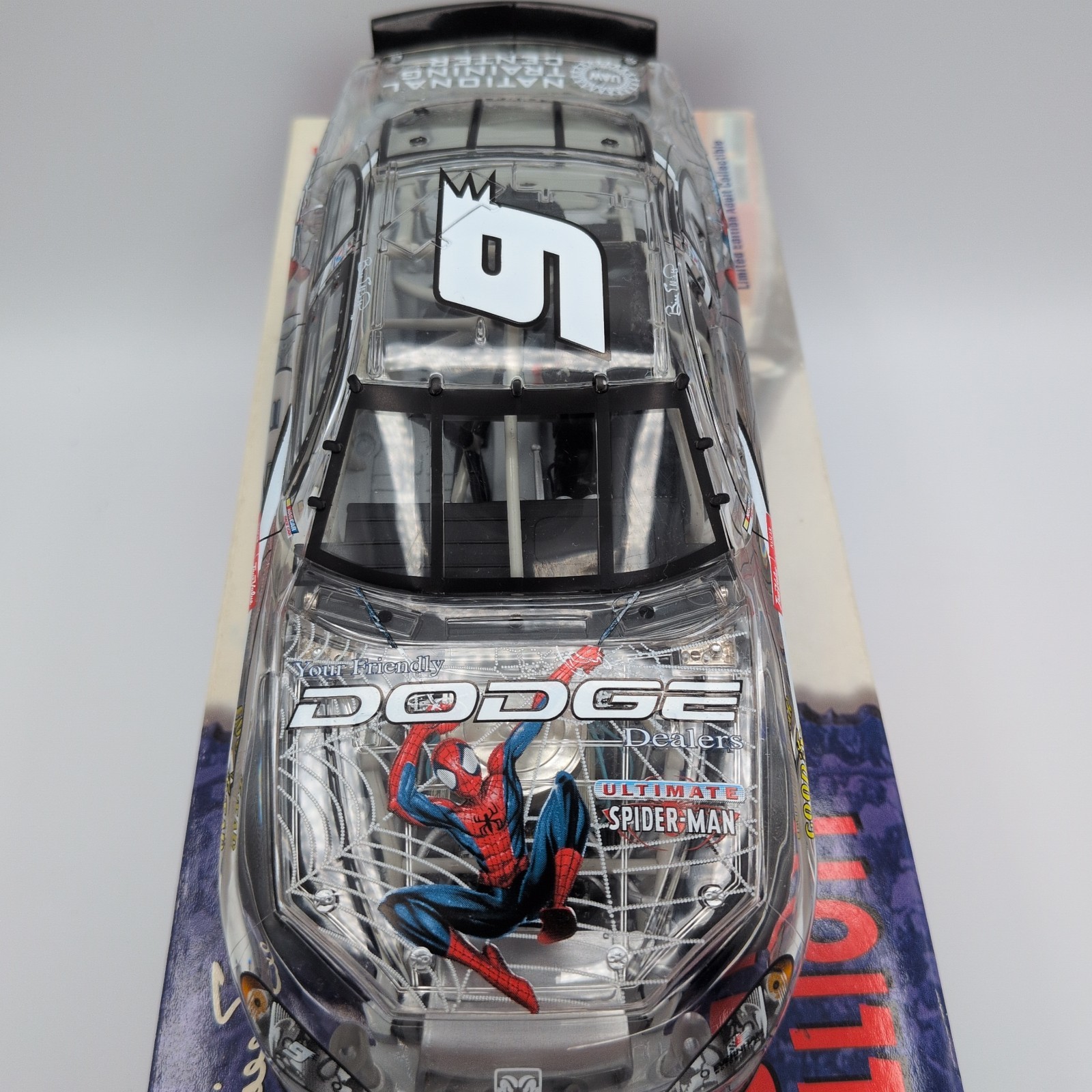 Bill Elliott #9 Marvel Spider-Man 2001 Dodge Intrepid Clear Car 1:24 Die Cast