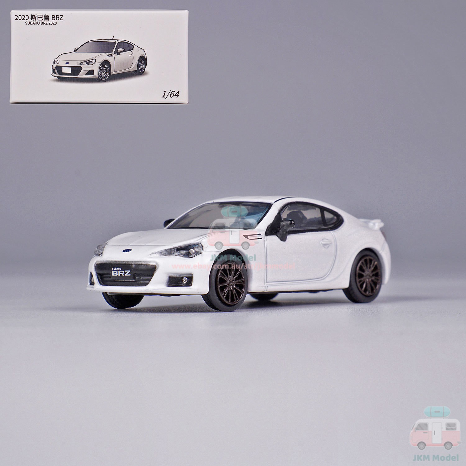 1:64 Subaru BRZ 2020 Model Car Alloy Diecast Vehicle Collection Kids Gift White
