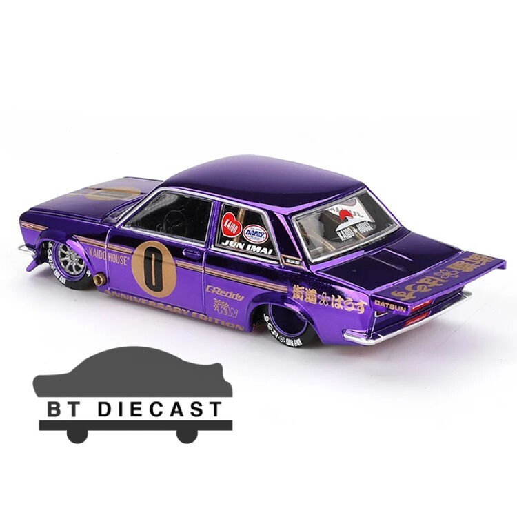 MINI GT KAIDO HOUSE DATSUN 510 PRO STREET ANNIVERSARY 1/64 PURPLE KHMG138