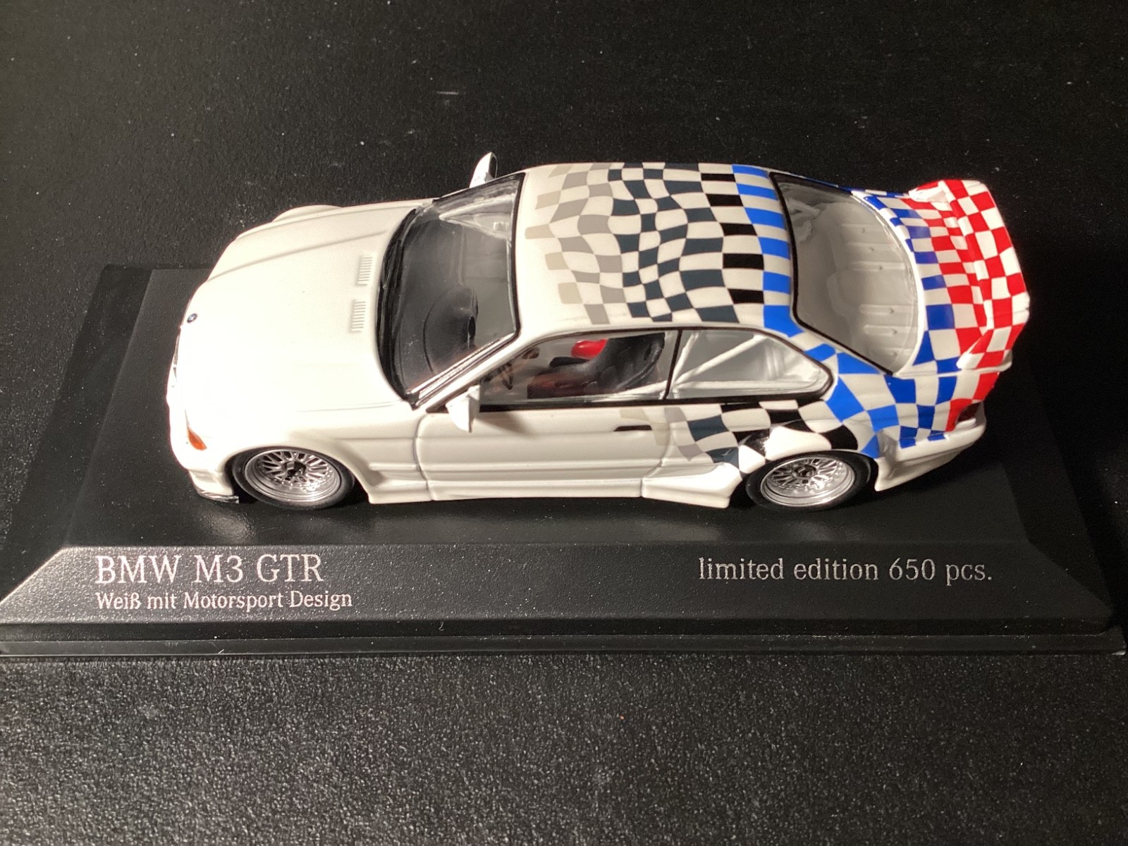 BMW M3 GTR E36 Motorsport 1993 Minichamps Rare Limited in scale 1/43