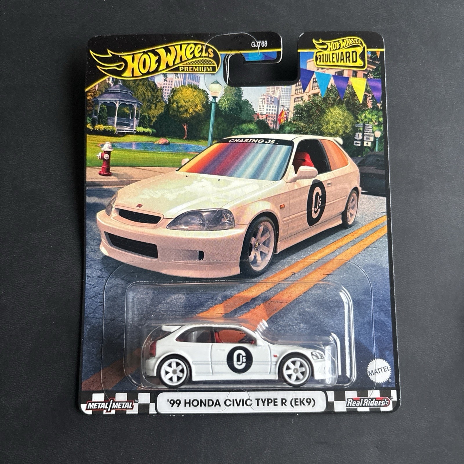 Hot Wheels Premium Boulevard ’99 Honda Civic Type R (EK9) White #73 Real Riders