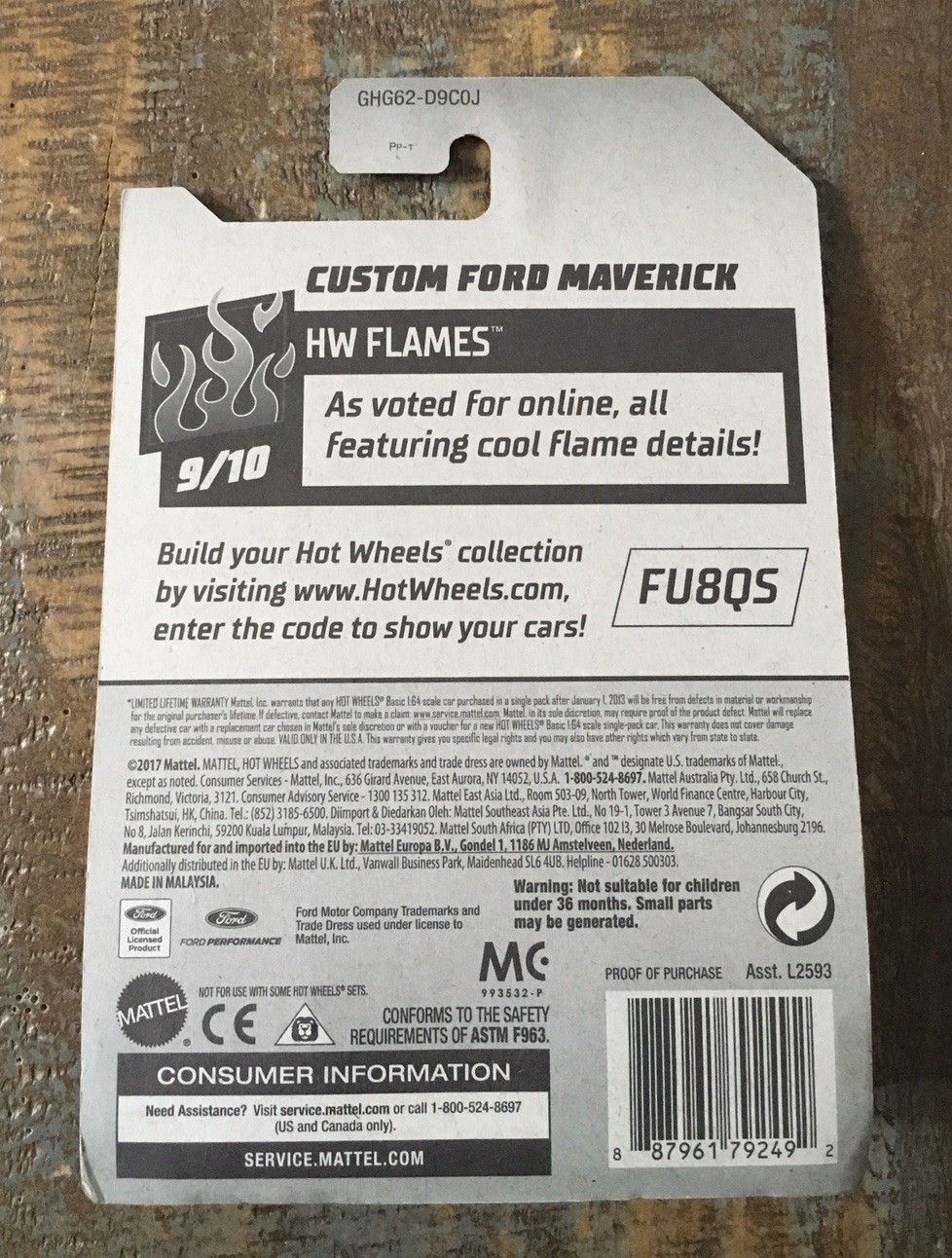 2018 Hot Wheels Kroger Exclusive CUSTOM FORD MAVERICK Blue