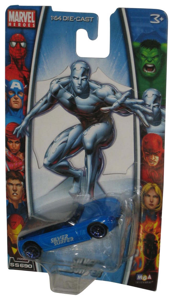 Marvel Heroes MGA Silver Surfer (2006) Blue Toy Car SS690