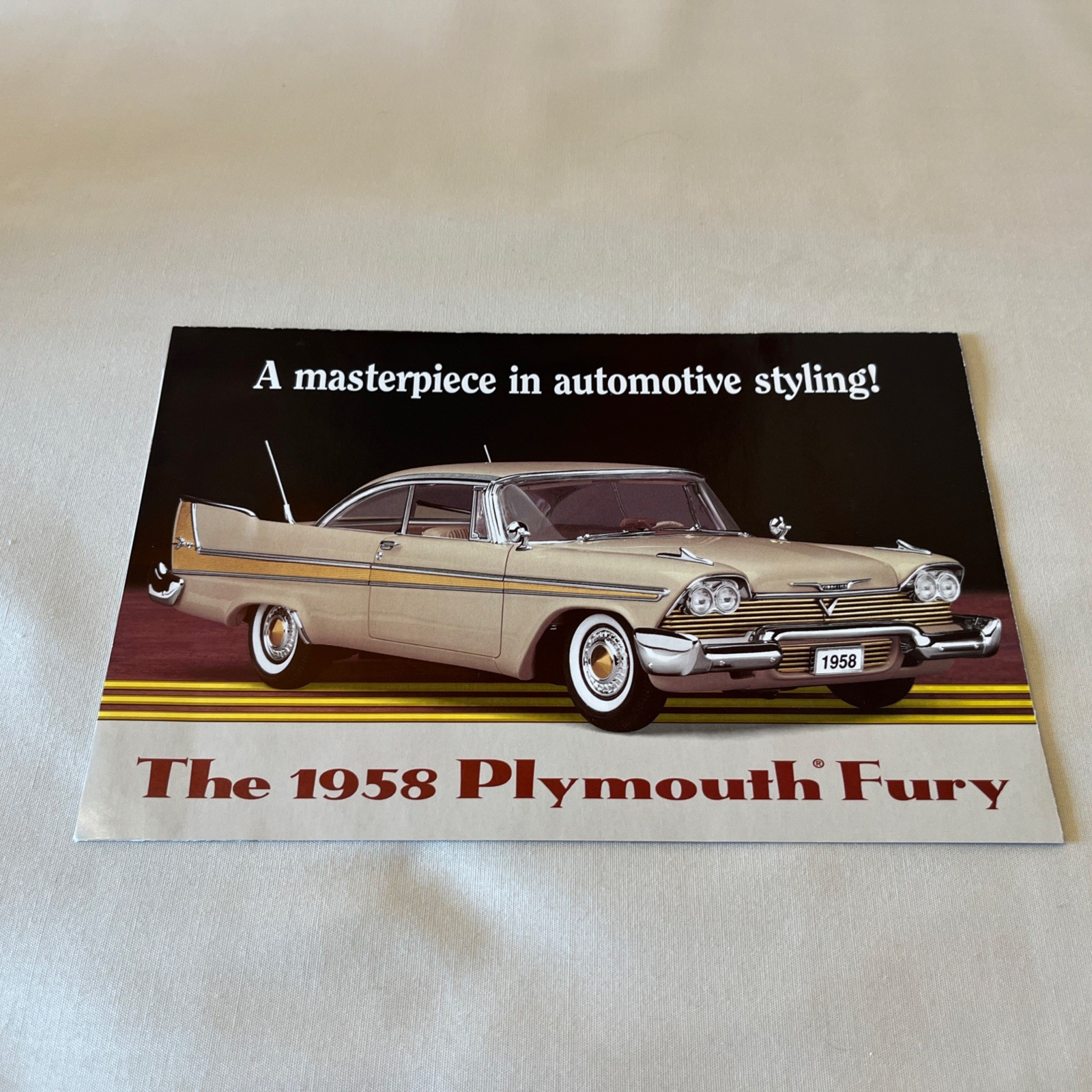 Danbury Mint 1958 Plymouth Fury Brochure Paperwork Only 1:24