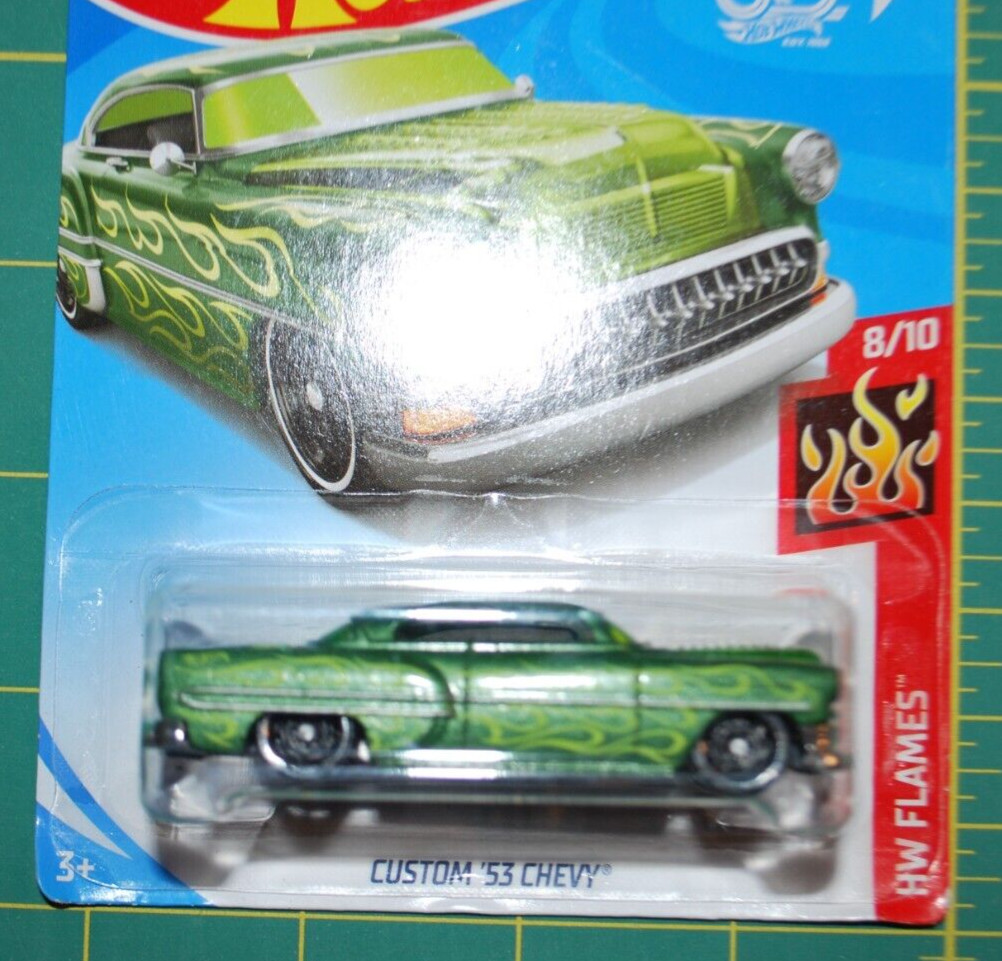 2X – 2018 Hot Wheels – Early Times ’32 Ford & Custom ’53 Chevy – HW Flames