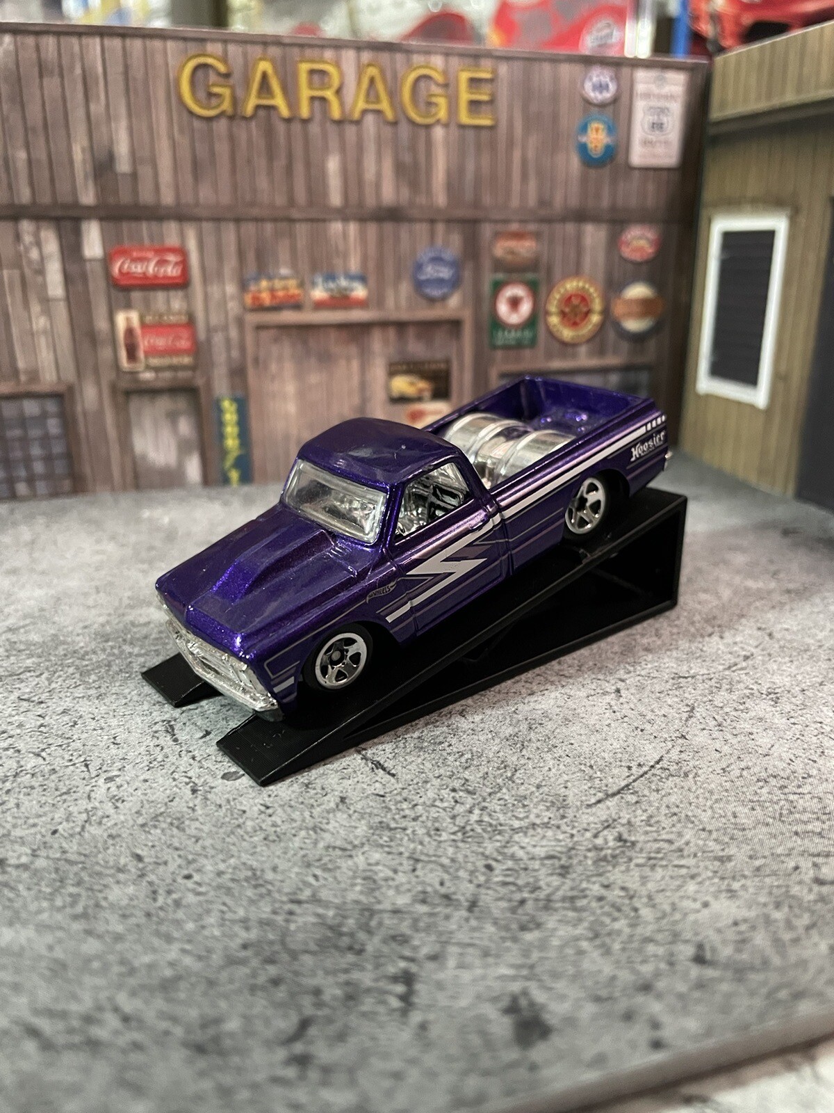 1:64 Scale 2 Pack Black Car Ramps For Die Cast Cars Accessory Display