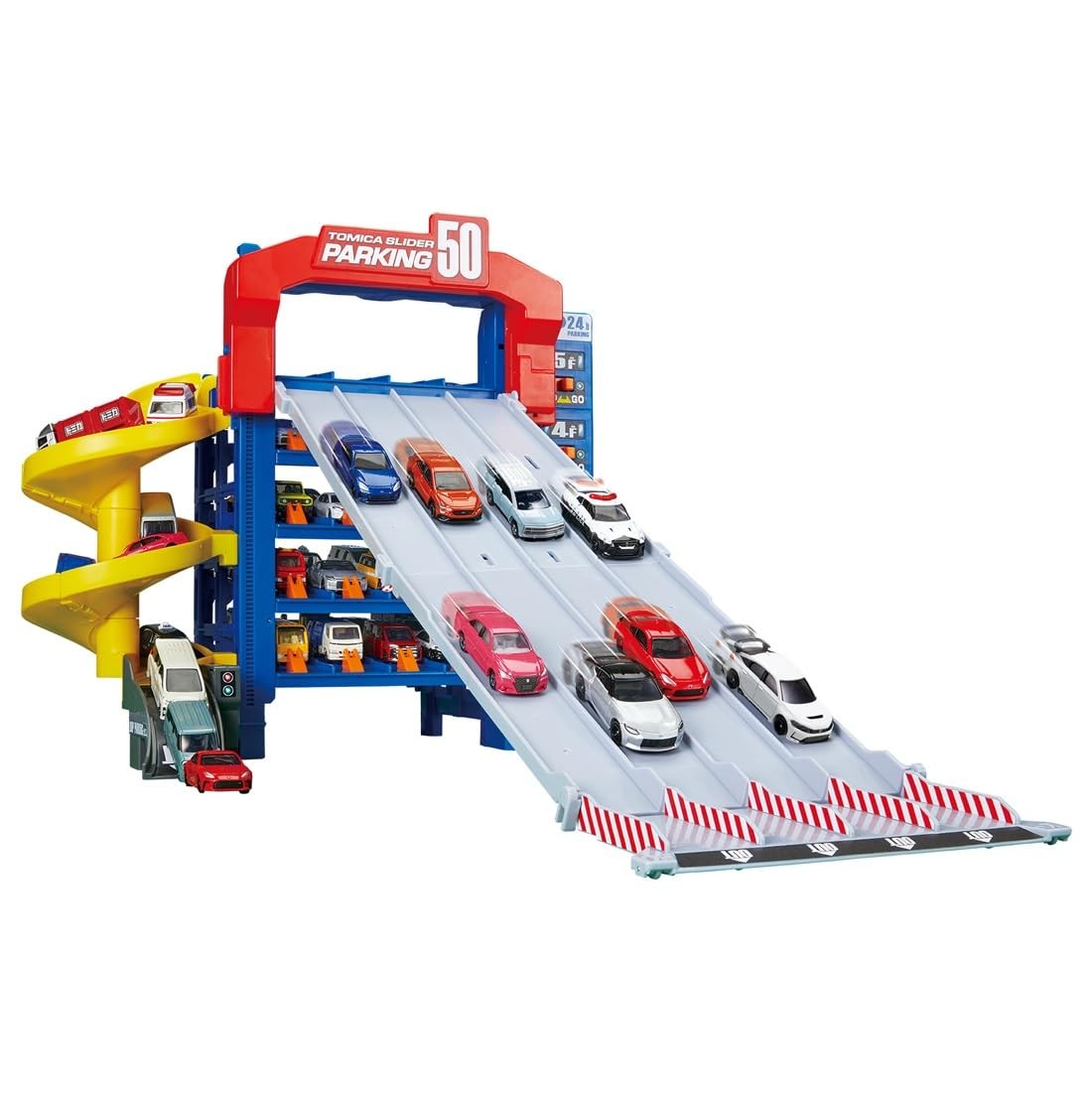 Takara Tomy 907404 Slider Parking 50 Mini Car Toy for Ages 3 and Up
