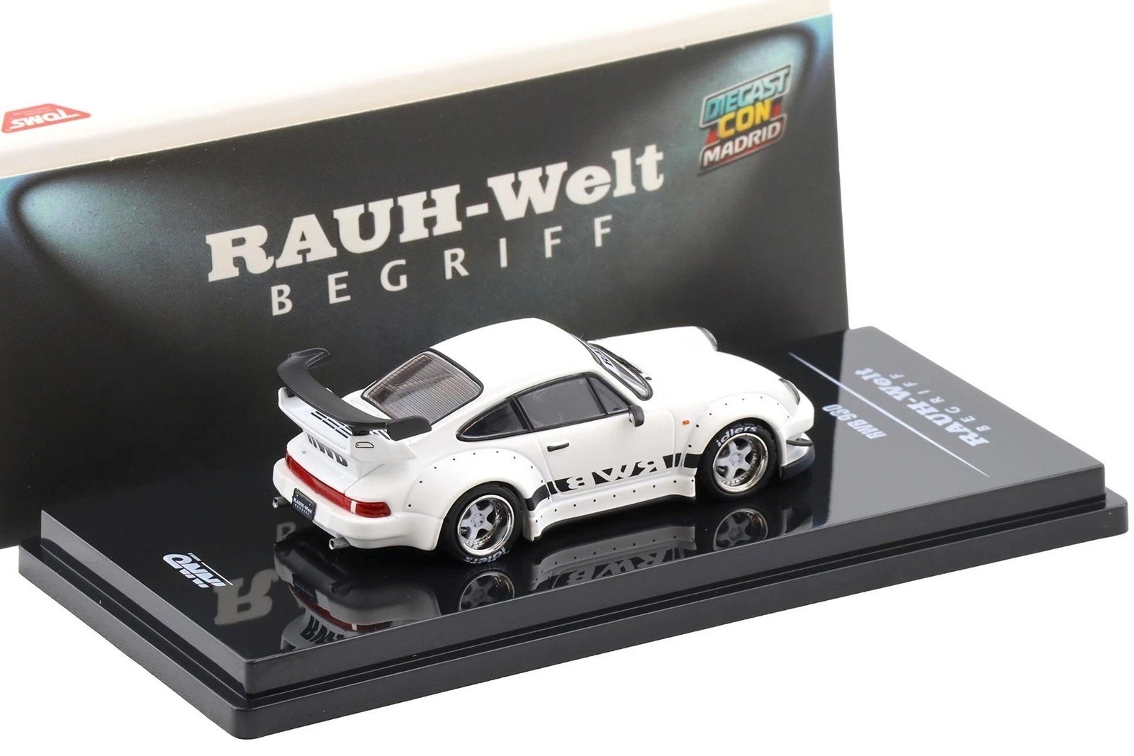 2026 INNO64 Diecast Con Madrid White Matt Matte PORSCHE 930 RWB #IN64-RWB930-DCM