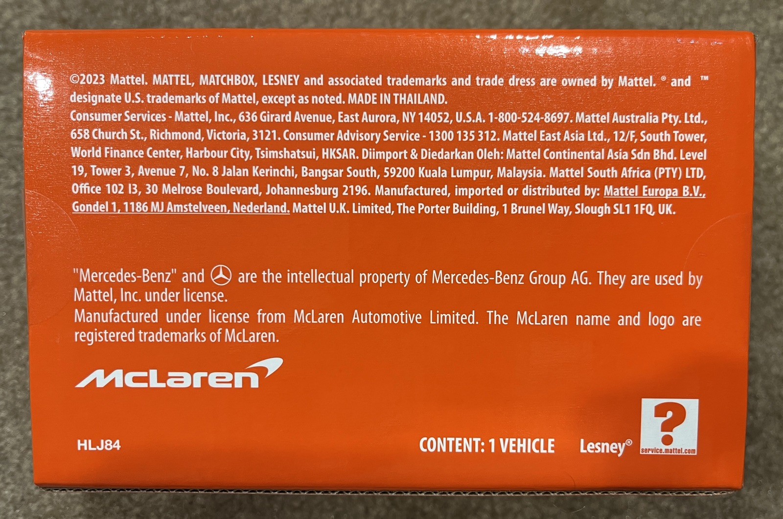 Matchbox Mercedes-Benz SLR McLaren Collectors Edition (NEW & SEALED IN BOX)