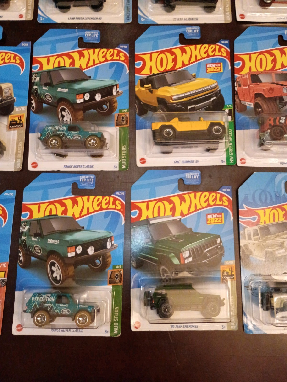 Lot of 12 Hot Wheels Land Rover Range Rover Velar and Jeep Factory Fresh