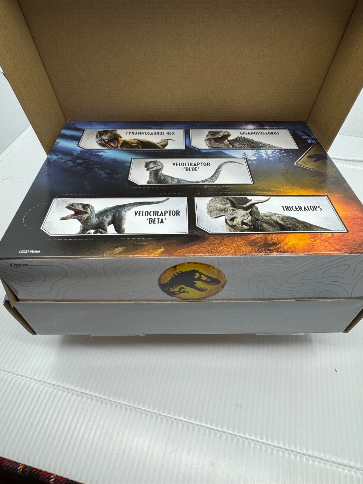 Hot Wheels Jurassic World Dominion Character Car 5 Pack Box Set Brand New