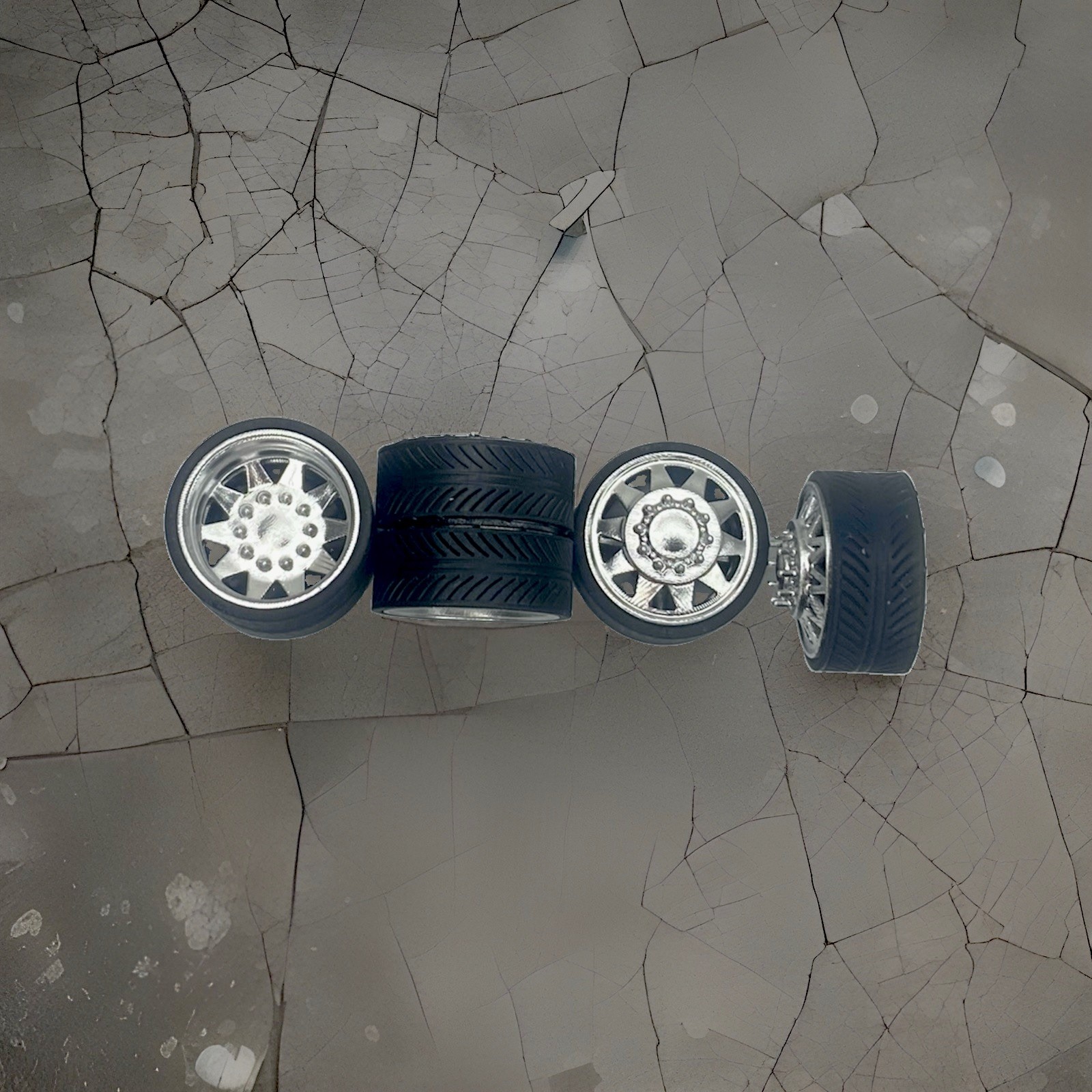 Dually wheels for 1/64 scale hotwheels and m2 machines Lifted Diecast trucks