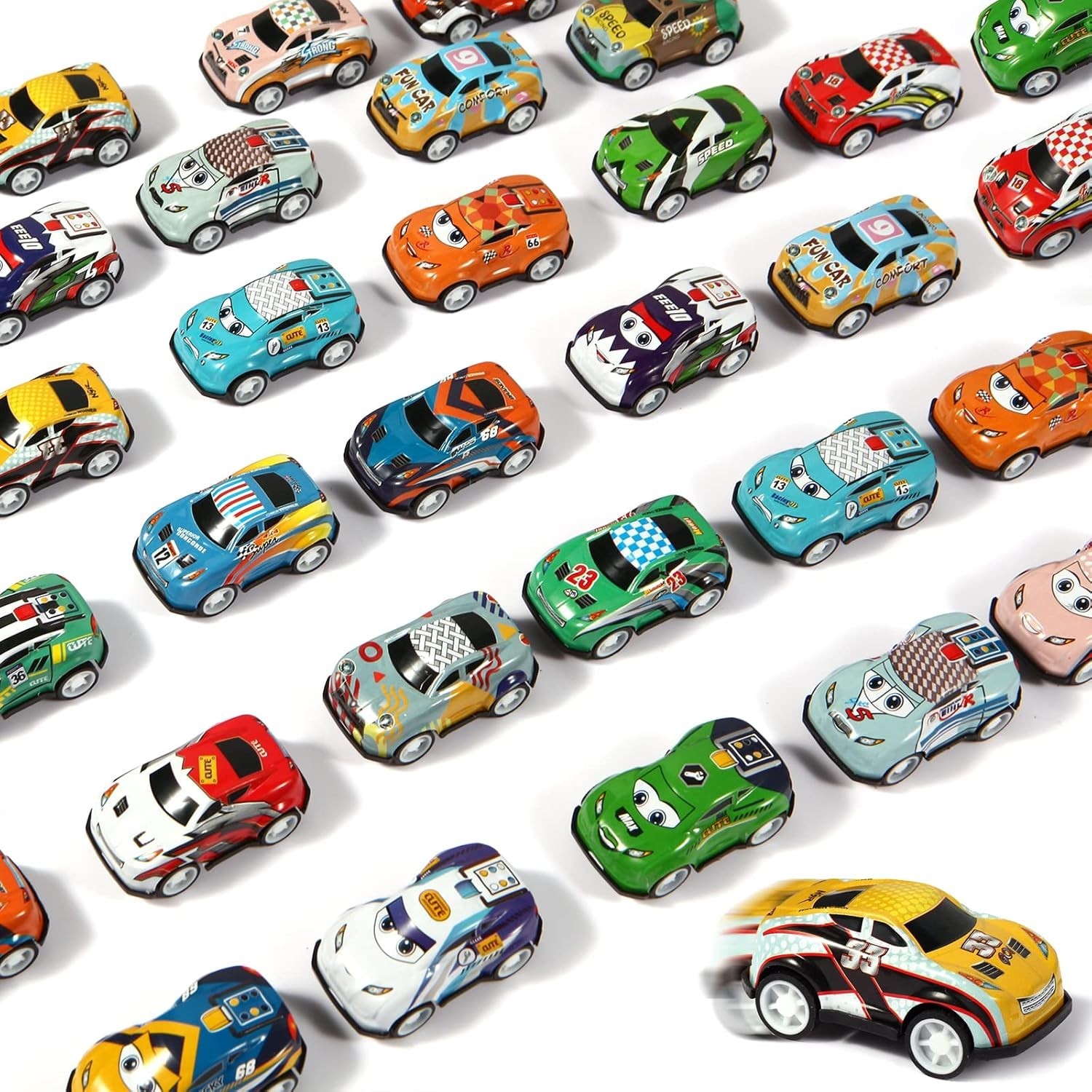 36PCS Mini Pull Back Cars for Kids Toddlers 3-5 4-8 Years Old, Race Cars Party