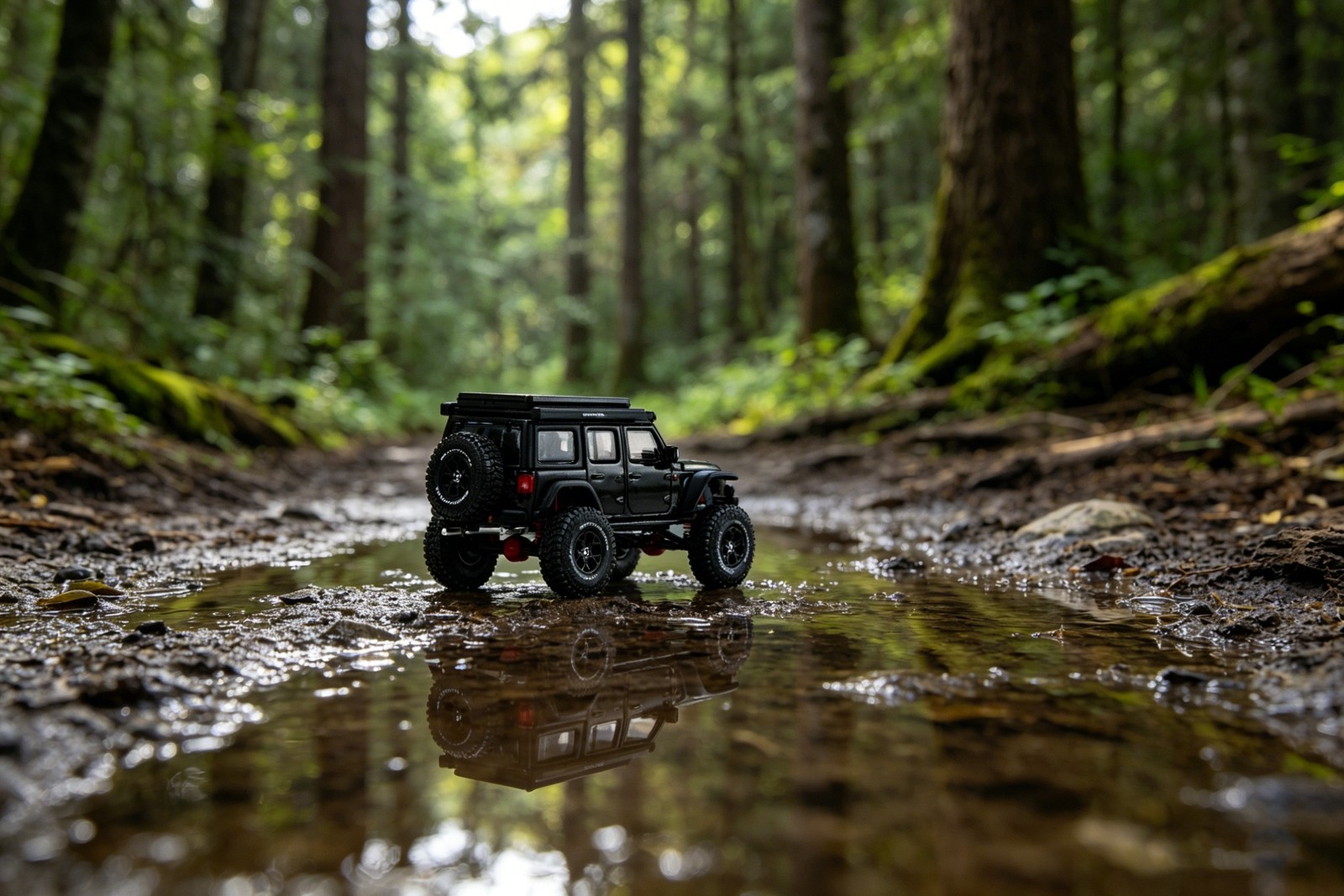 GCD Wrangler 4×4 Offroad Diorama Car Roof Tent Suspensions Toy Box IN STOCK 1/64