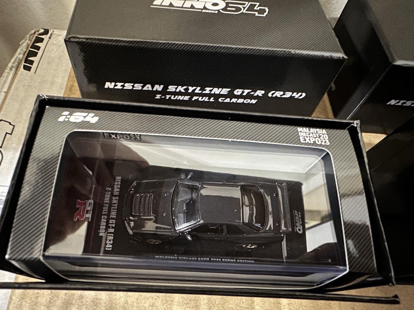 INNO64 1/64 Nissan Skyline GT-R R34 Z-TUNE Full Carbon Malaysia EXPO 2023 INNO
