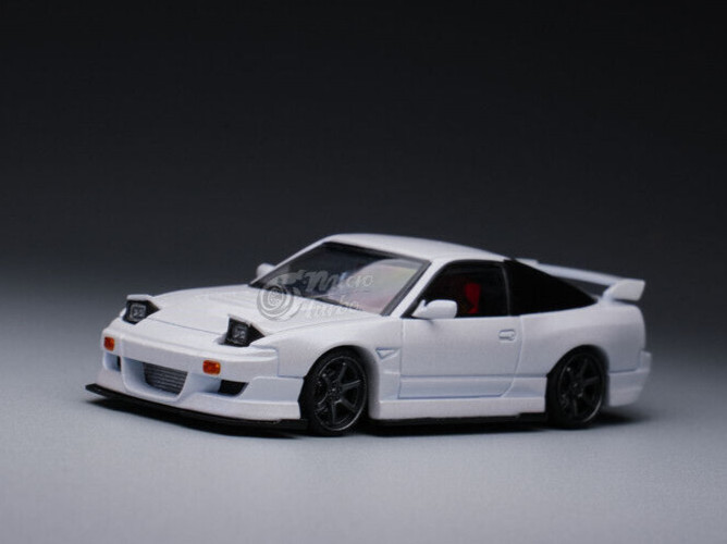 1/64 Metal NISSAN 180SX w/ Pop Up/Interior/Engine Model Car -IRIDESCENCE-