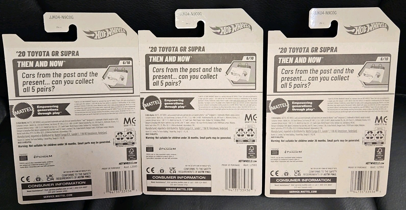 Hot Wheels ’20 TOYOTA GR SUPRA Silver Lot of 3 2026 “G” Case VHTF🔥