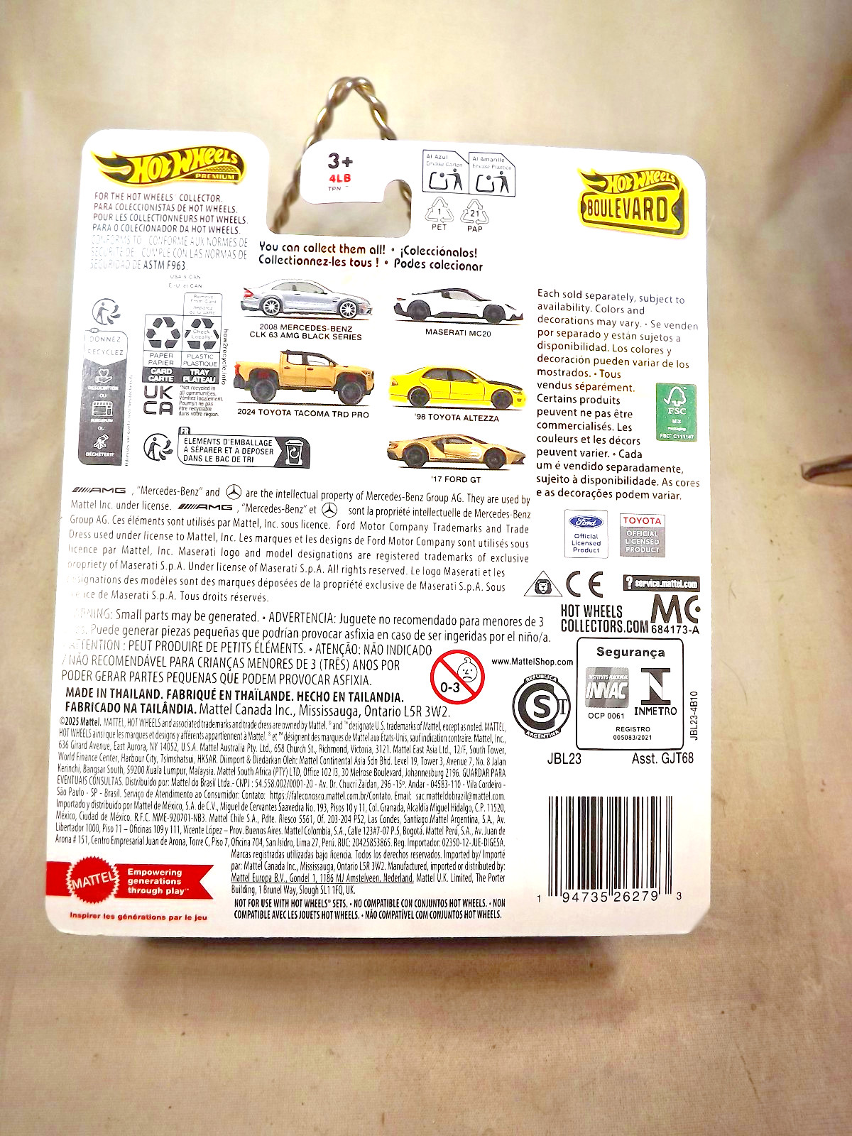 2025 Hot Wheels Premium Boulevard #129 ’98 TOYOTA ALTEZZA Yellow w/Real Riders