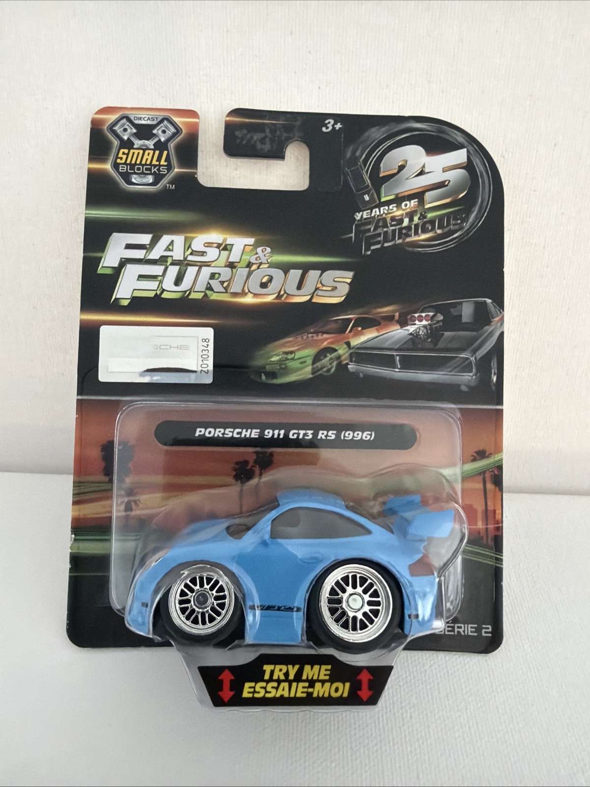 Jada Fast & Furious 25 Years Small Blocks 1/43 Porsche 911 GT3 (996)