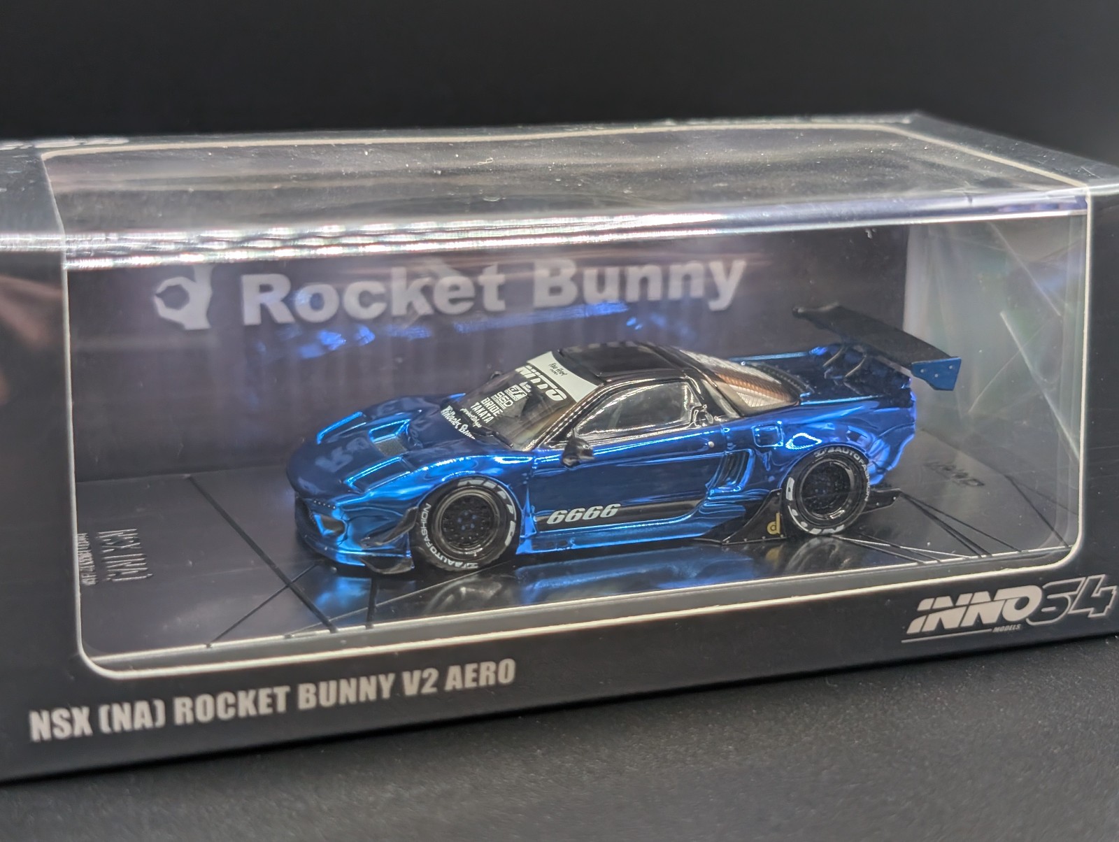 1:64 INNO64 Honda NSX NA Rocket Bunny V2 Aero Chrome Blue