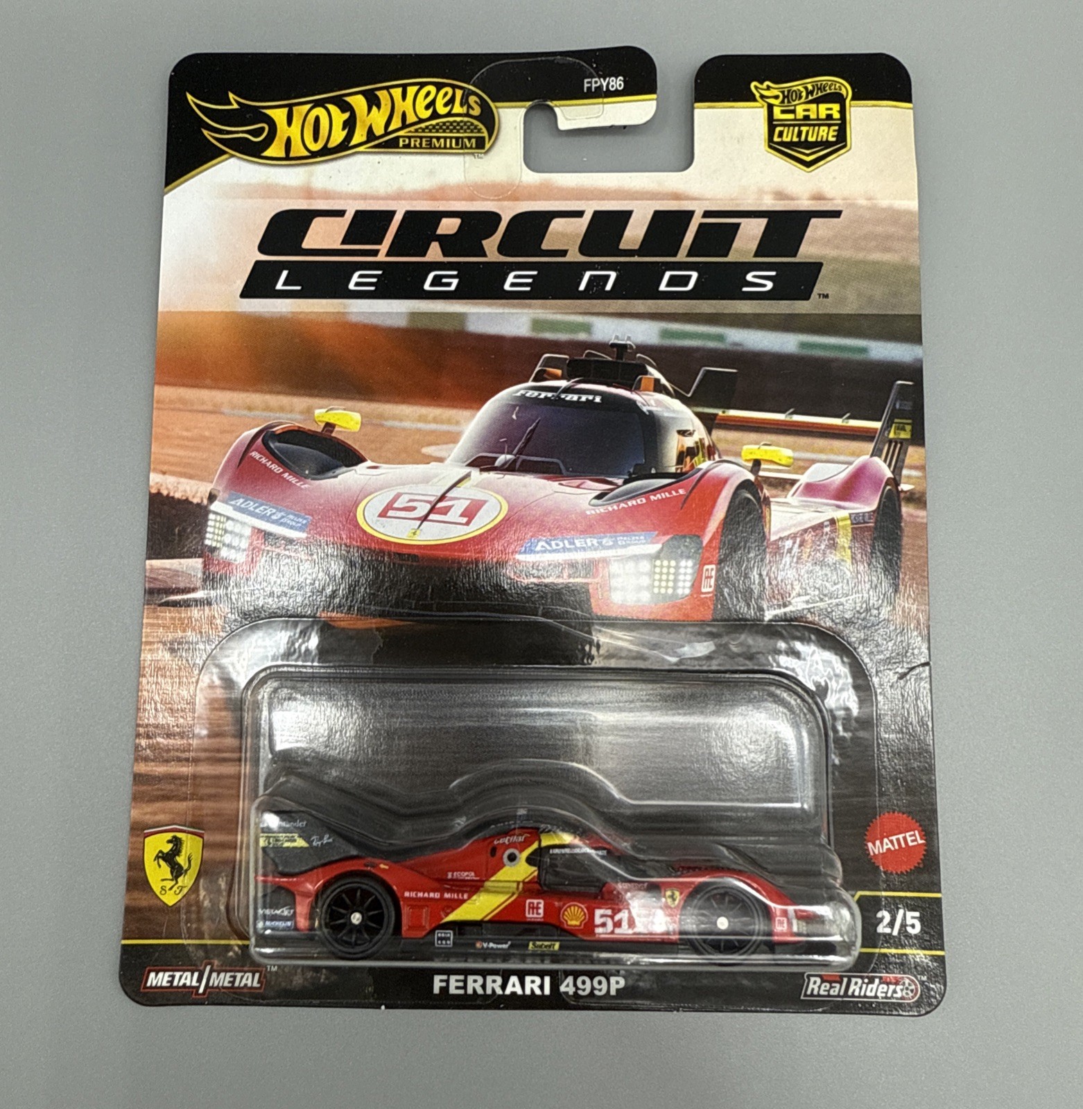 Hot Wheels Premium Car Culture Circuit Legends Ferrari 499P 2/5 Read Description