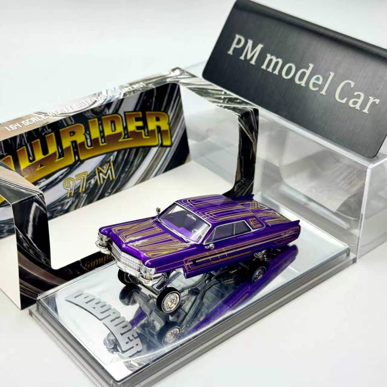 97M 1:64 1964 Coupe Coupe DeVille LowRider Diecast Model Car
