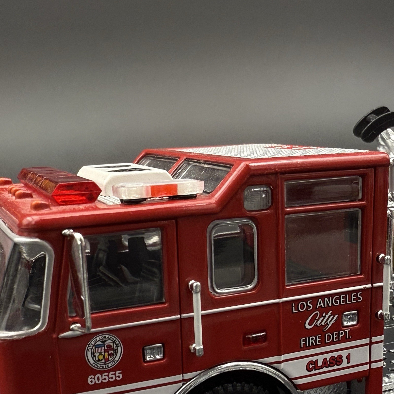 2 Pack 1/64 Mini Whelen Edge Clear Red Clear Lightbar Gray Top Police Fire EMS