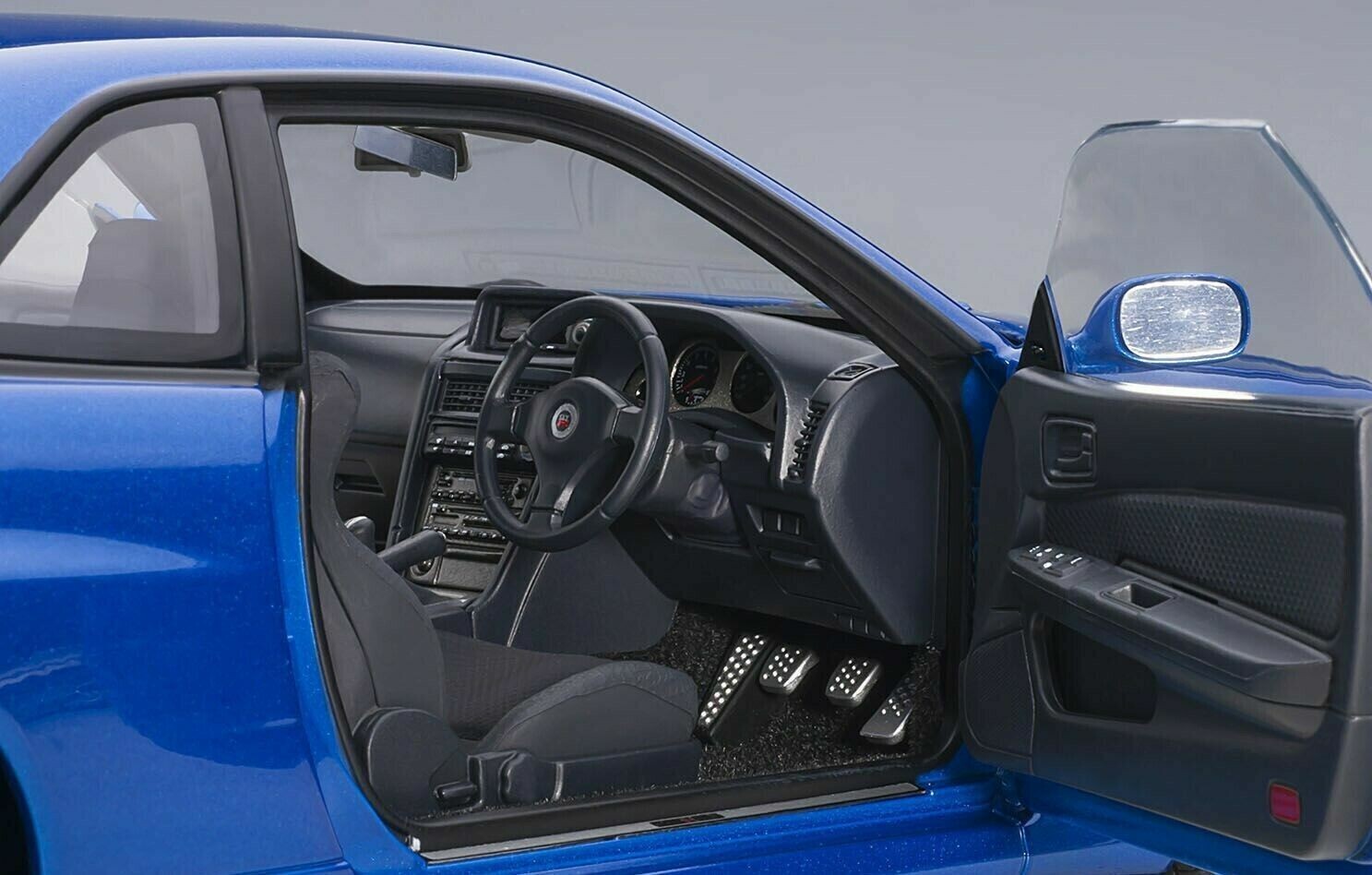 AUTOart 1/18 NISSAN SKYLINE GT-R R34 V SPEC II w BBS LM WHEELS JDM BAYSIDE BLUE