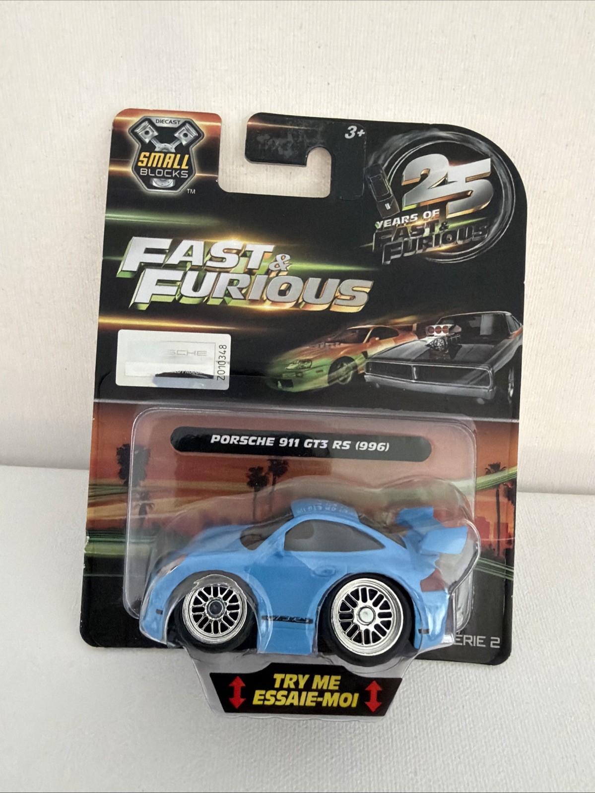 Jada Fast & Furious 25 Years Small Blocks 1/43 Porsche 911 GT3 (996)
