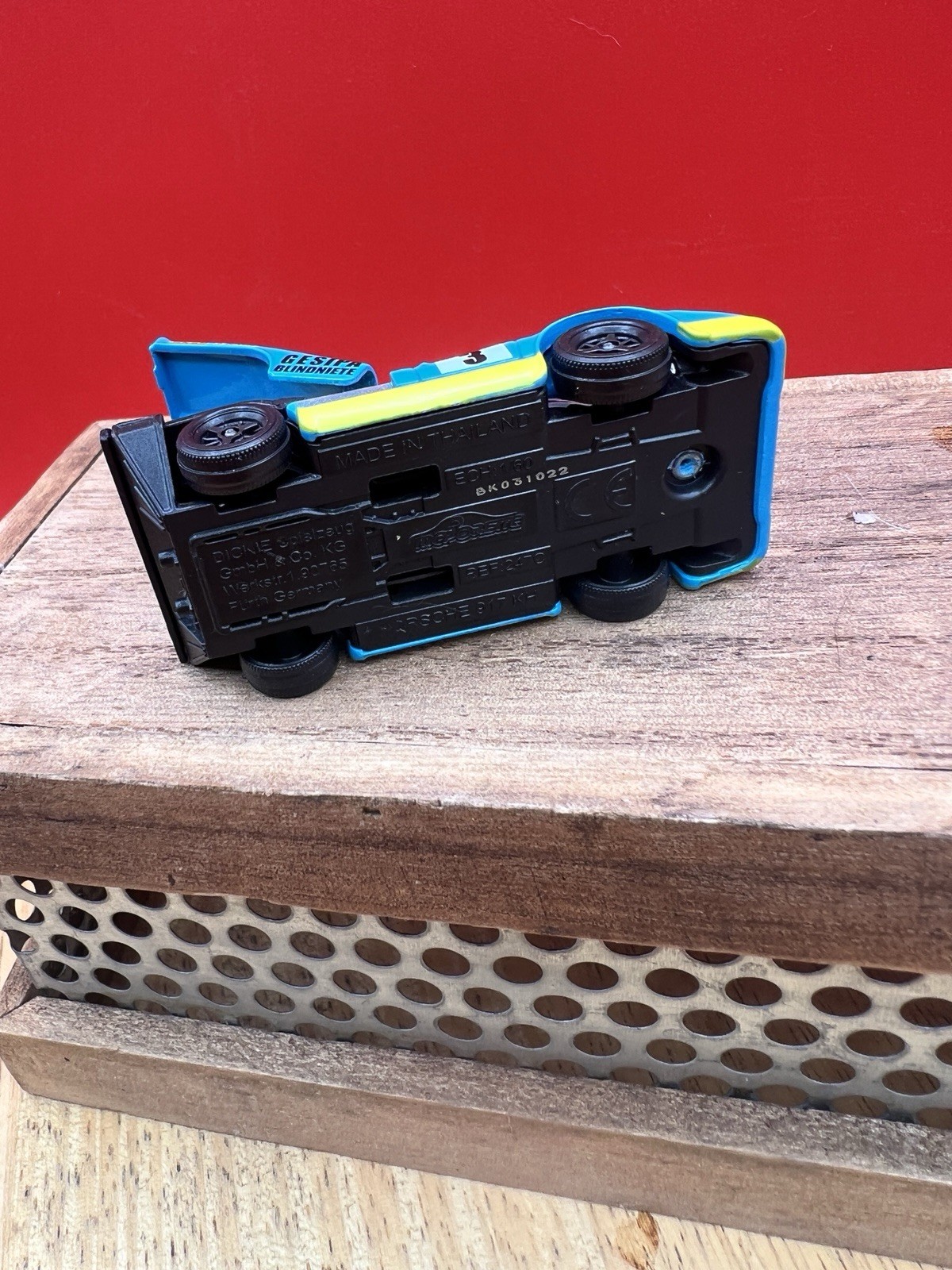 Majorette PORSCHE 917 KH Blue w/Yellow Stripe Loose