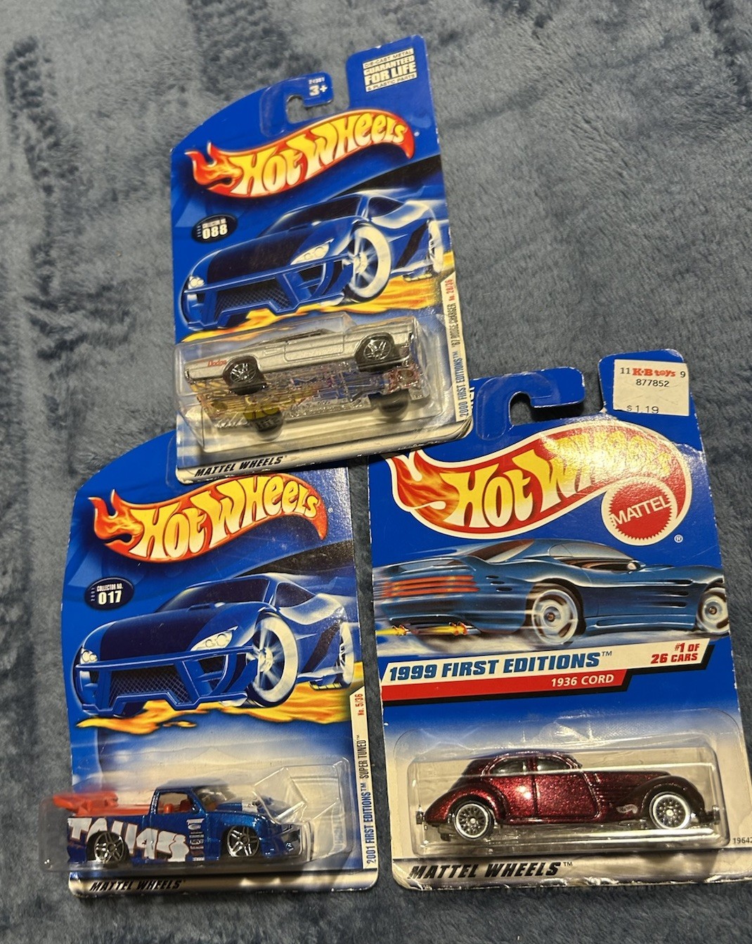 HOT LOT OF 3 VARIOUS CARS 1936 Cord, 67 Charger, Super Tuner Truck New 1B
