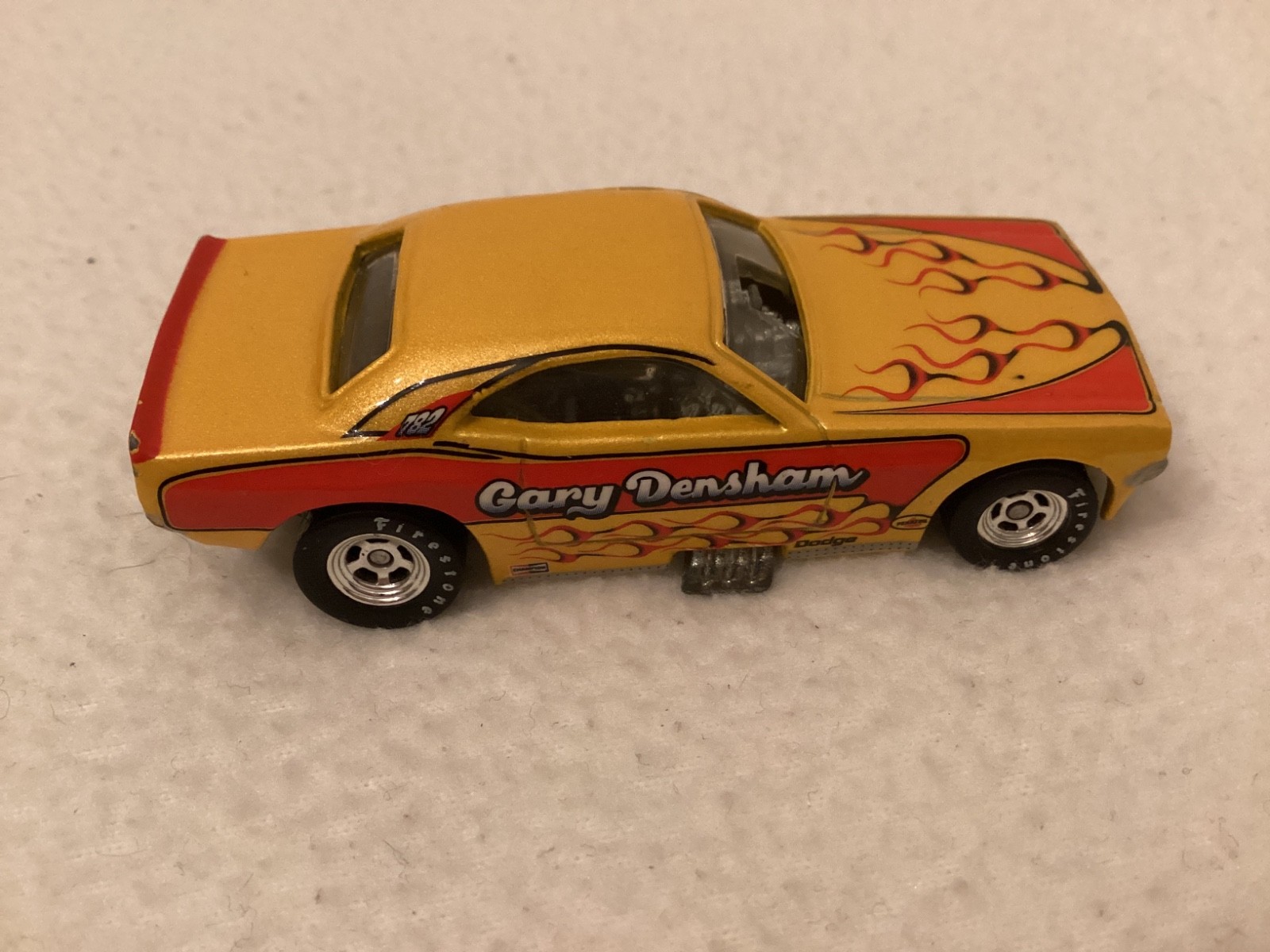 Hot Wheels ~ Drag Strip Demons ~ Dodge Challenger w/Real Riders ~ Gary Densham