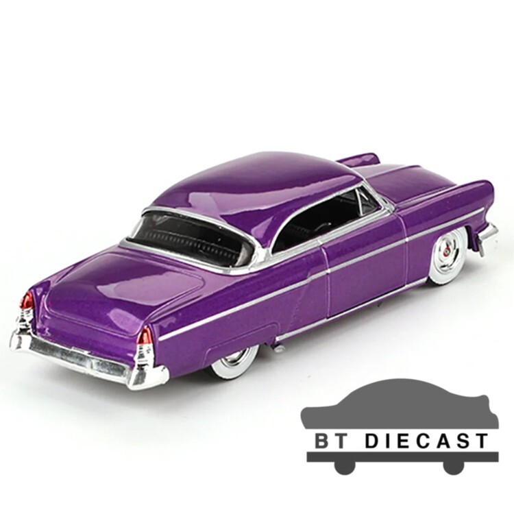 MINI GT 1954 LINCOLN CAPRI HOT ROD 1/64 DIECAST MODEL PURPLE METALLIC MGT00757