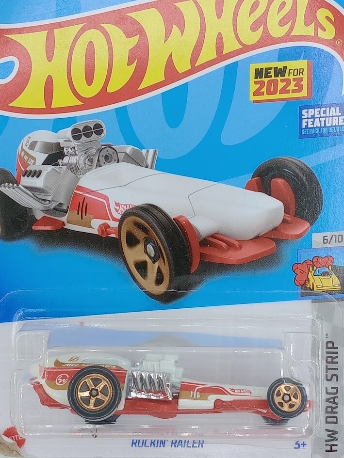 2021 HOT WHEELS ROCKIN RAILER MAINLINE HW DRAG STRIP HKG53 NEW FOR 2023 1:64