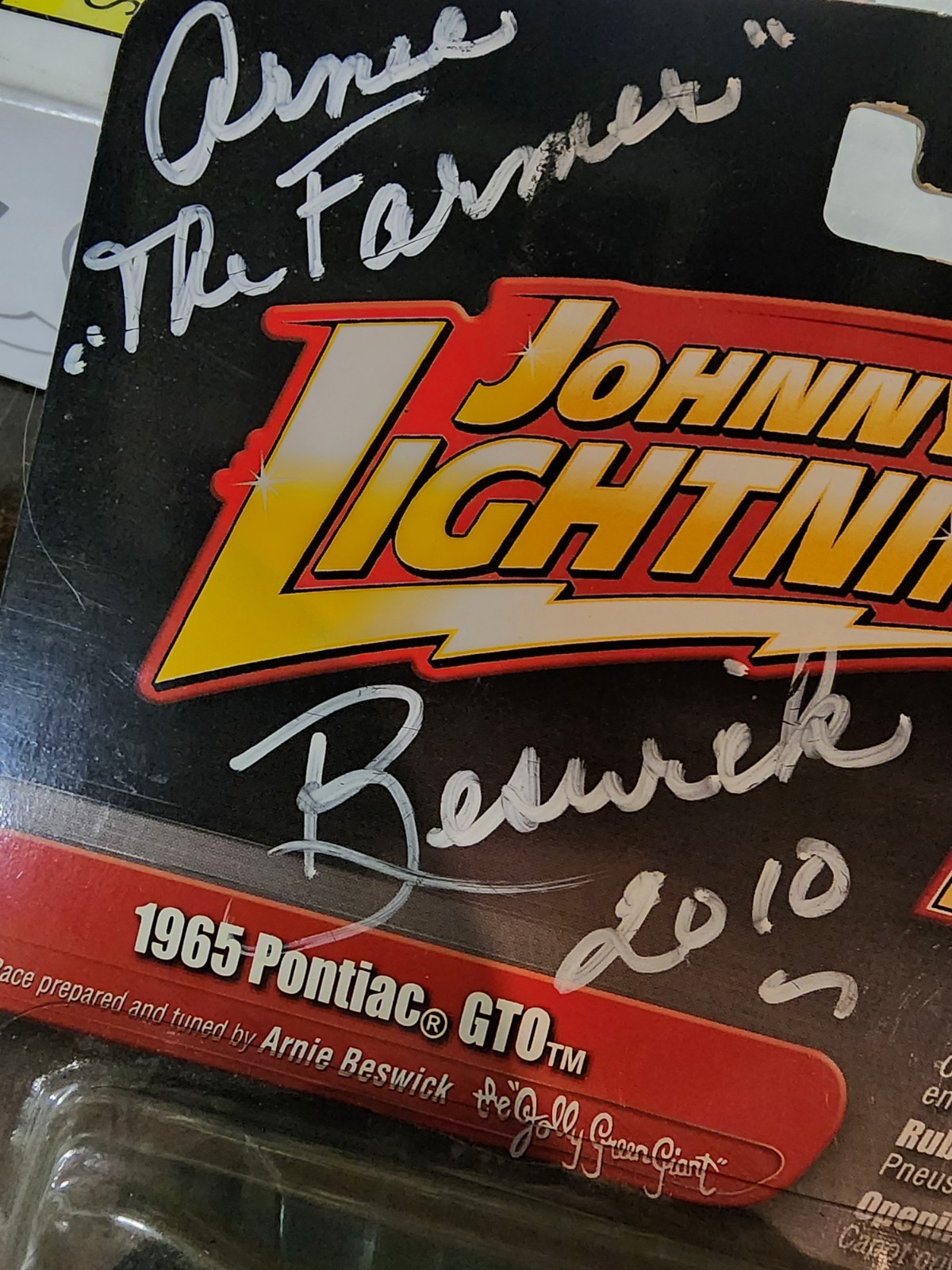 Johnny Lightning 2.0 AUTOGRAPH 1965 Pontiac GTO Arnie Beswick Rare