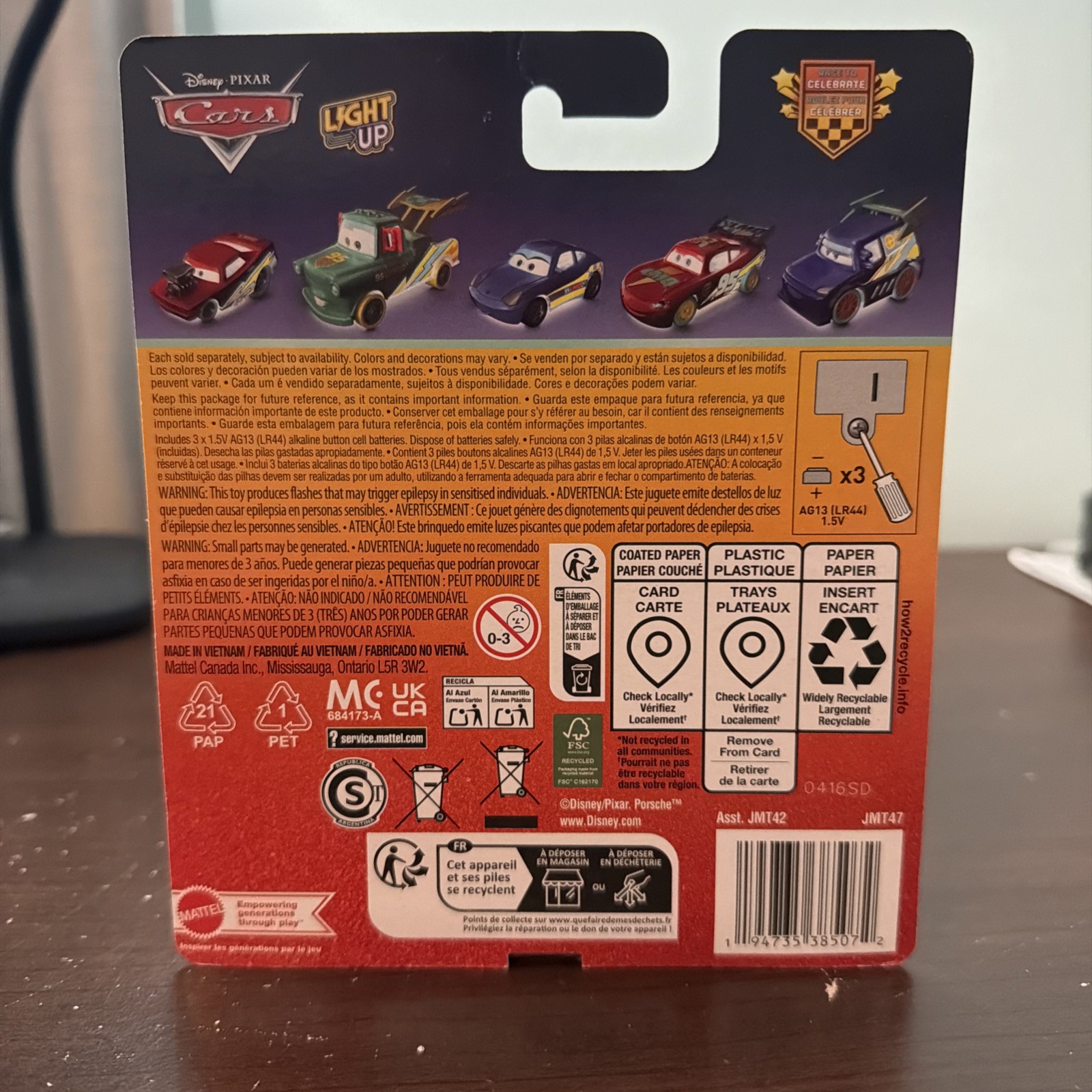Disney Pixar Cars 2026 Race to Celebrate LIGHT UP WINGO