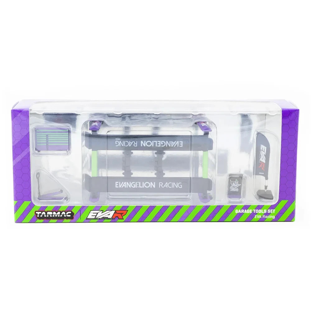 Tarmac Works 1/64 GARAGE TOOLS & LIFT Eva Racing For Die Cast Models -PURPLE-