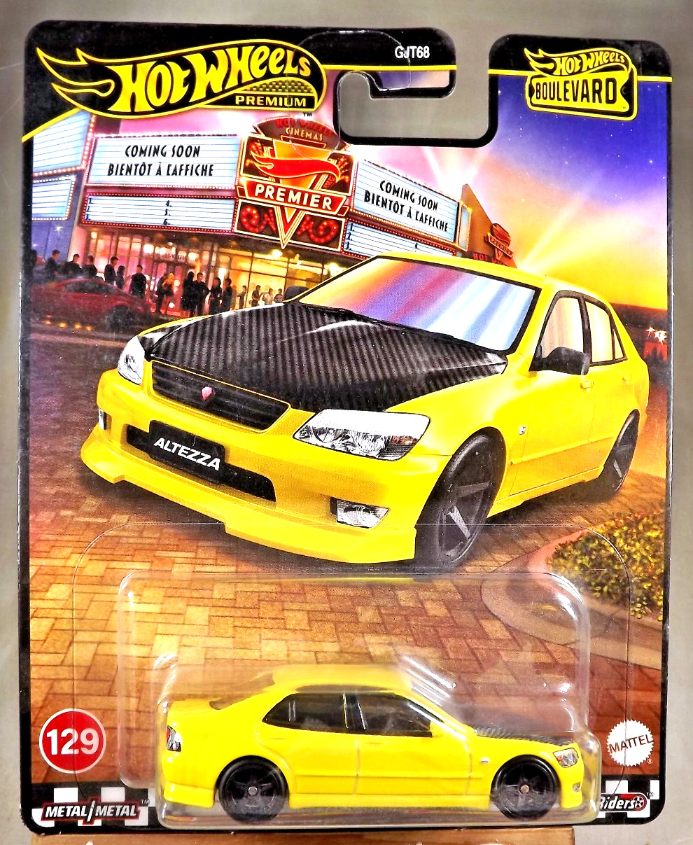 2025 Hot Wheels Premium Boulevard #129 ’98 TOYOTA ALTEZZA Yellow w/Real Riders