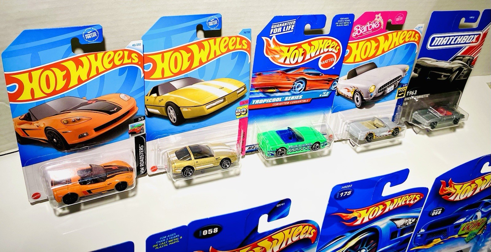 x10 Hot Wheels CORVETTE Big Lot of 10 Variety Cars New in Box FULL LIST IN DESC