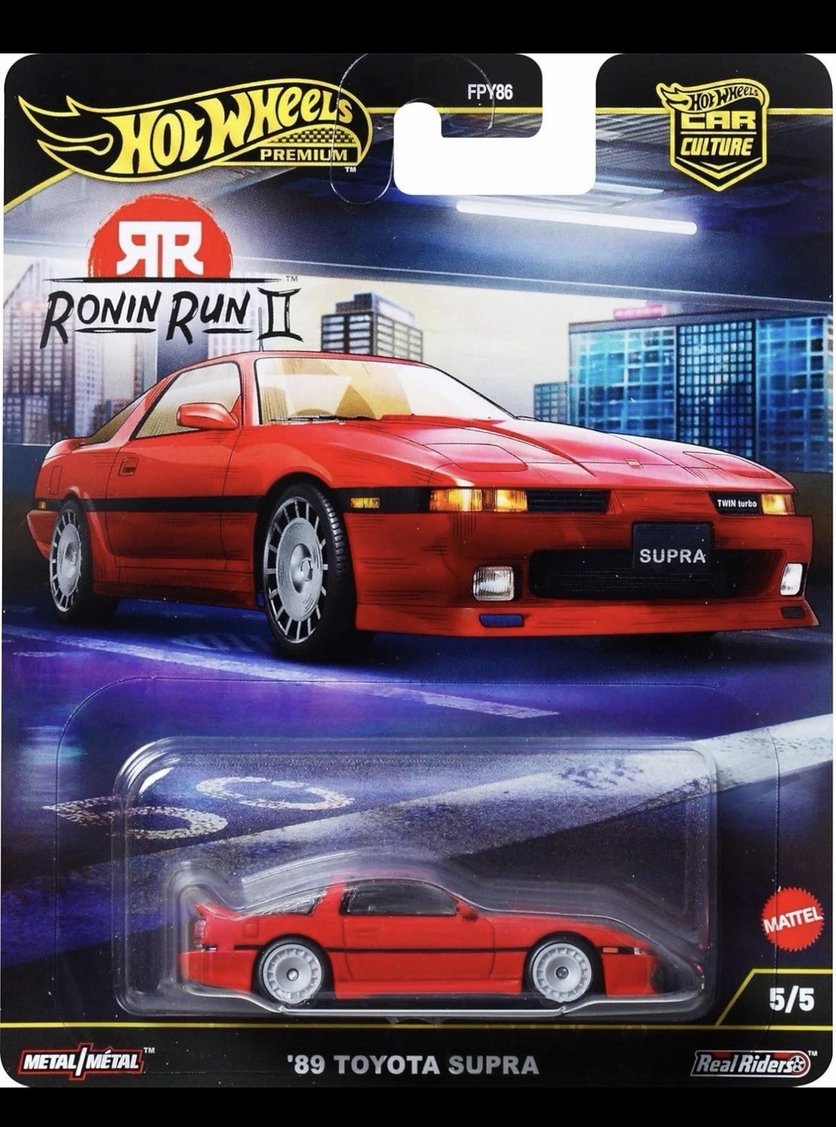 Hot Wheels Premium 2025 Ronin Run II ’89 Toyota Supra – Car Culture