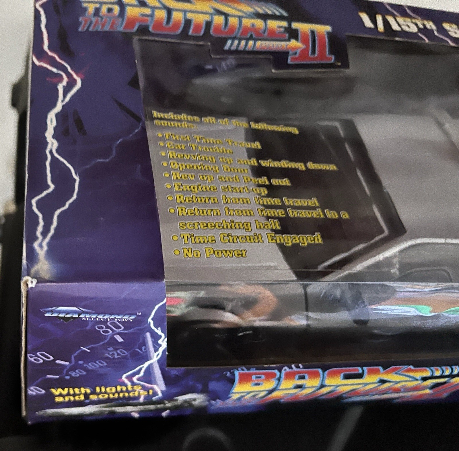 Back To The Future 2 1/15th Scale DeLorean Time Machine w/ Lights & Sounds