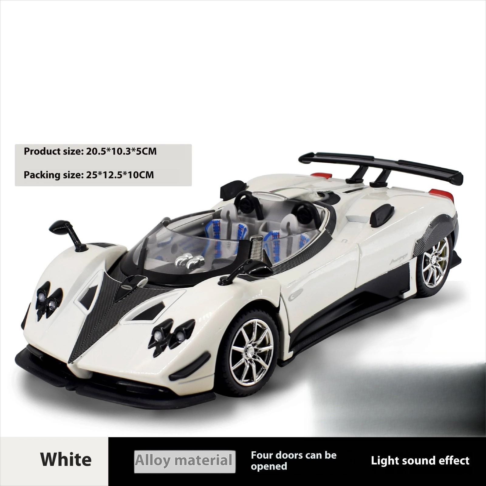 1:24 Pagani Zonda Car Model Alloy Convertible Sports Car Ornaments Car Model