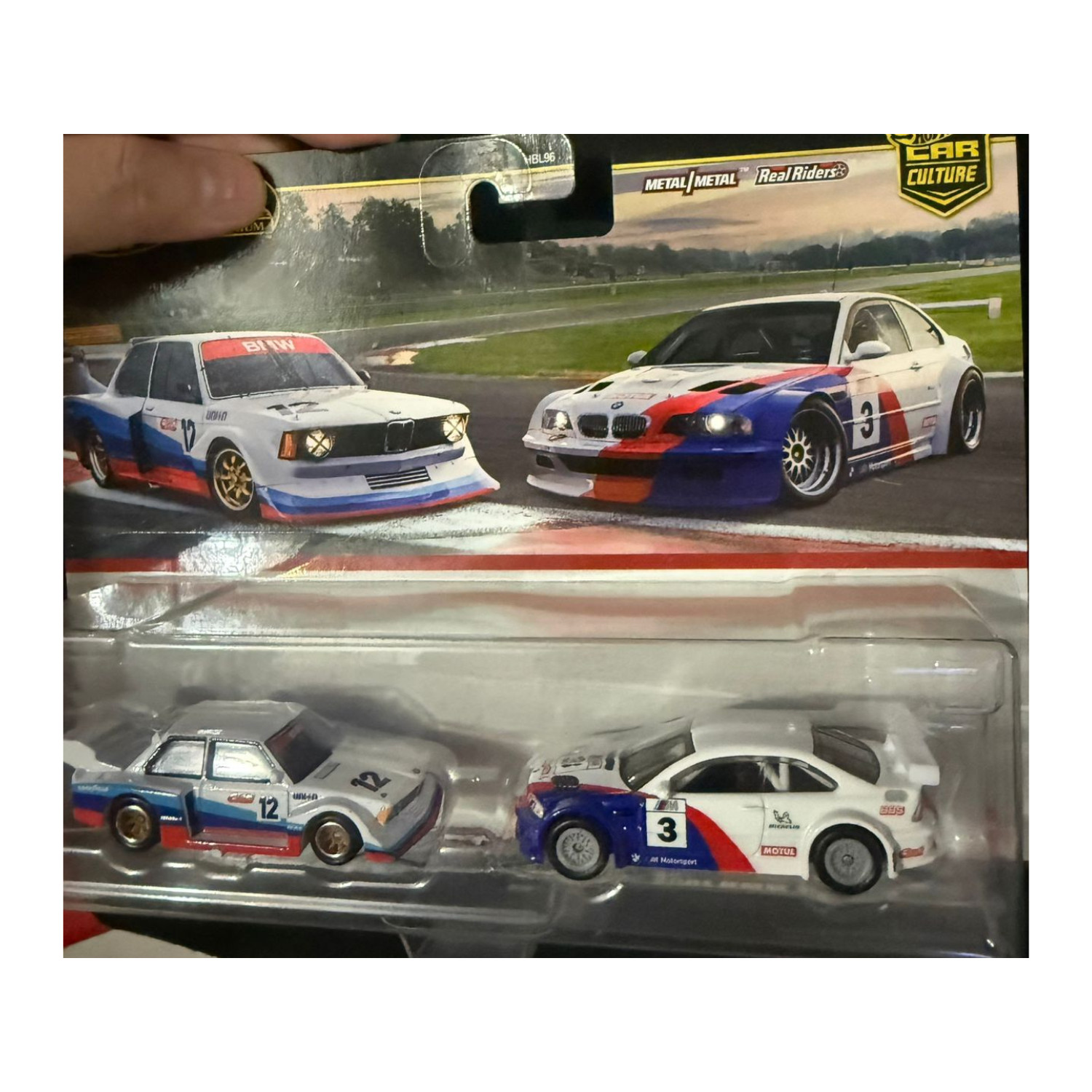 Hot wheels Premium BMW 320 Group 5 + 2001 BMW M3 GTR 2 car pack on Real Riders
