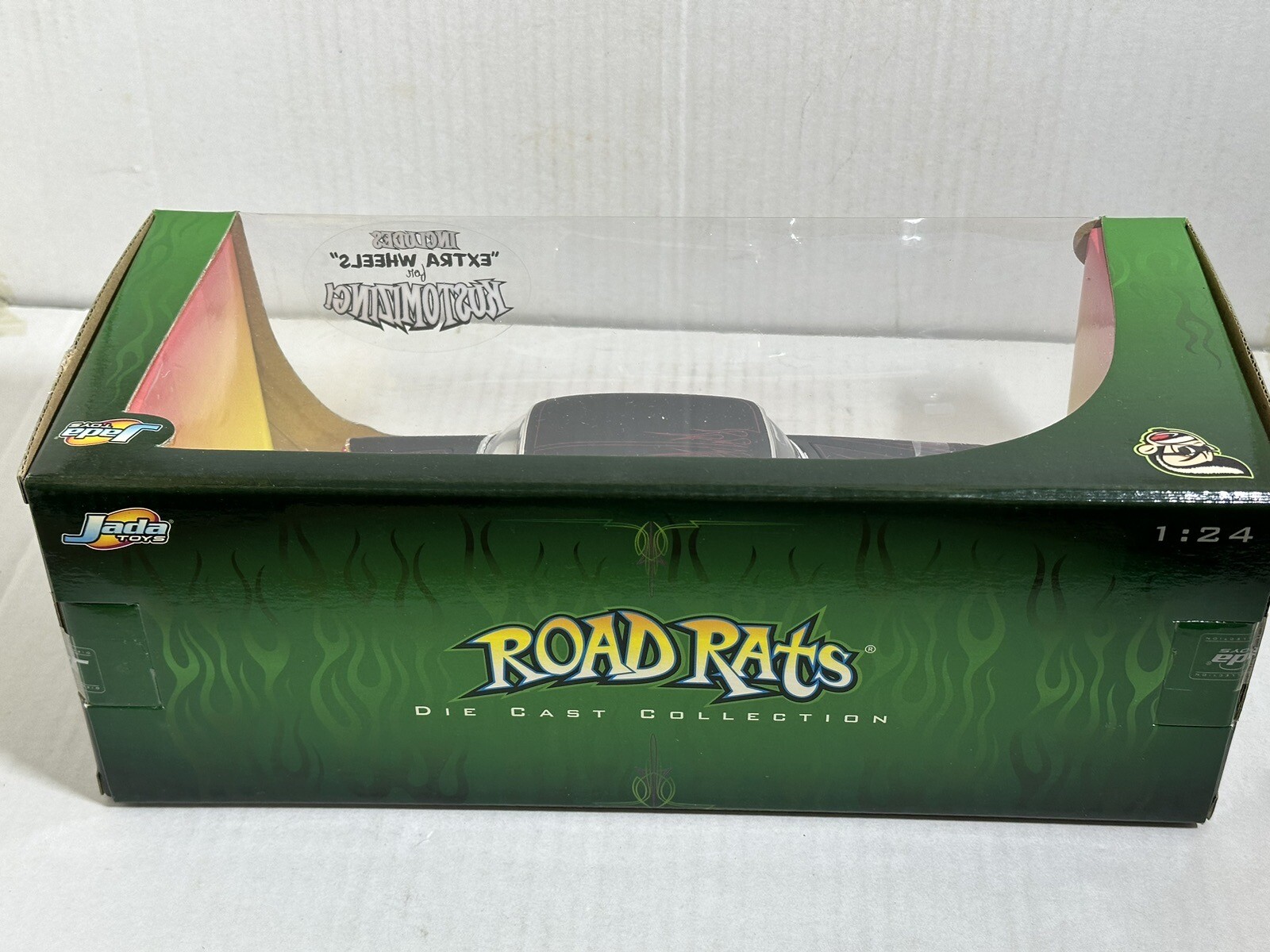 JADA ROAD RATS 1956 CHEVY BEL AIR MATTE BLACK / RED 1:24 DIECAST MODEL #34
