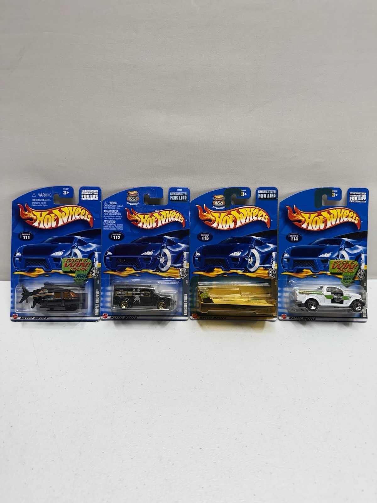 2002 Hot Wheels Die Cast Cars -Various- Vintage Lot Of 7 New In Original Cards