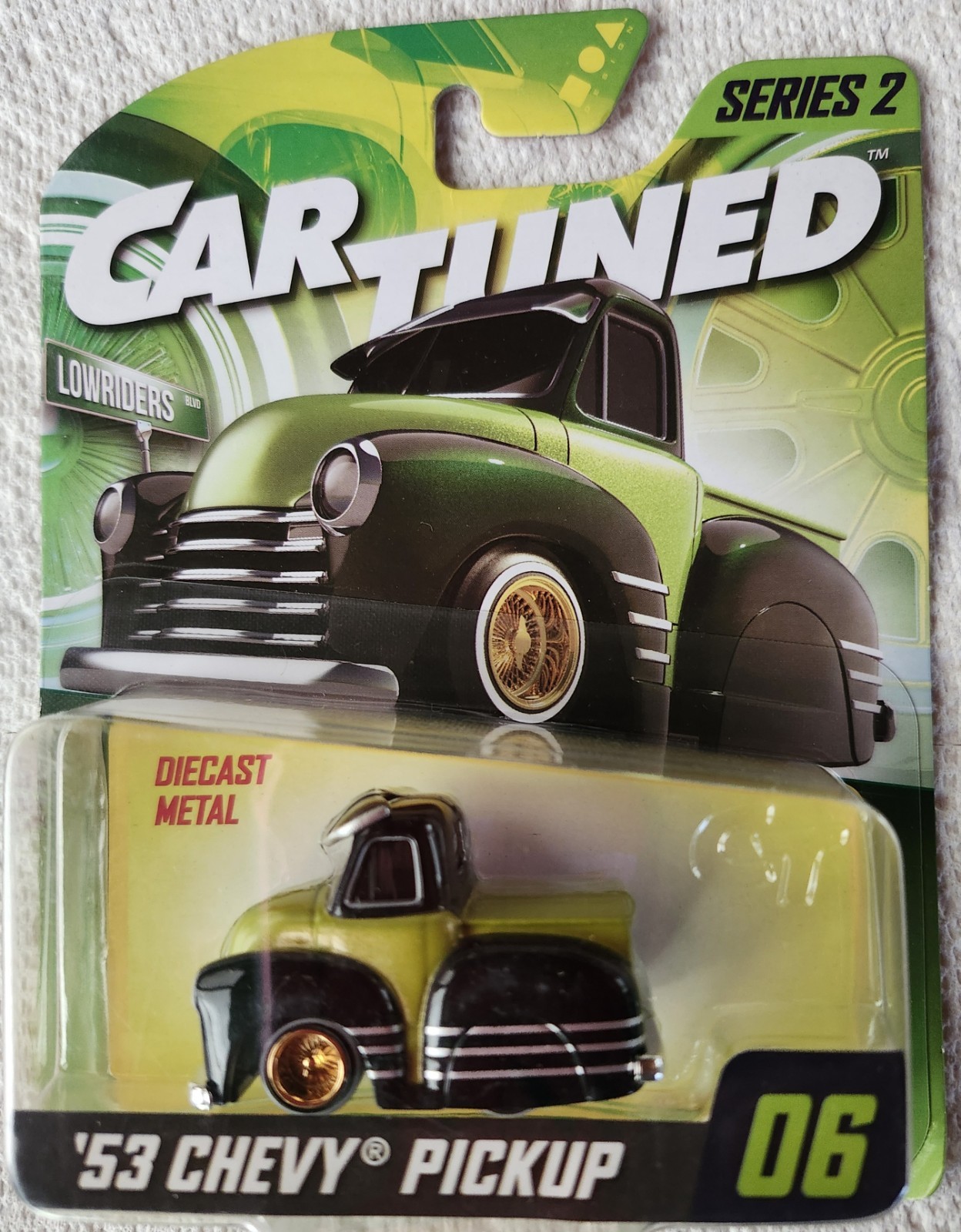 1953 Chevy Pickup in Two-Toned Green : Car Tuned : Series 2 #06 : 1:64 Scale