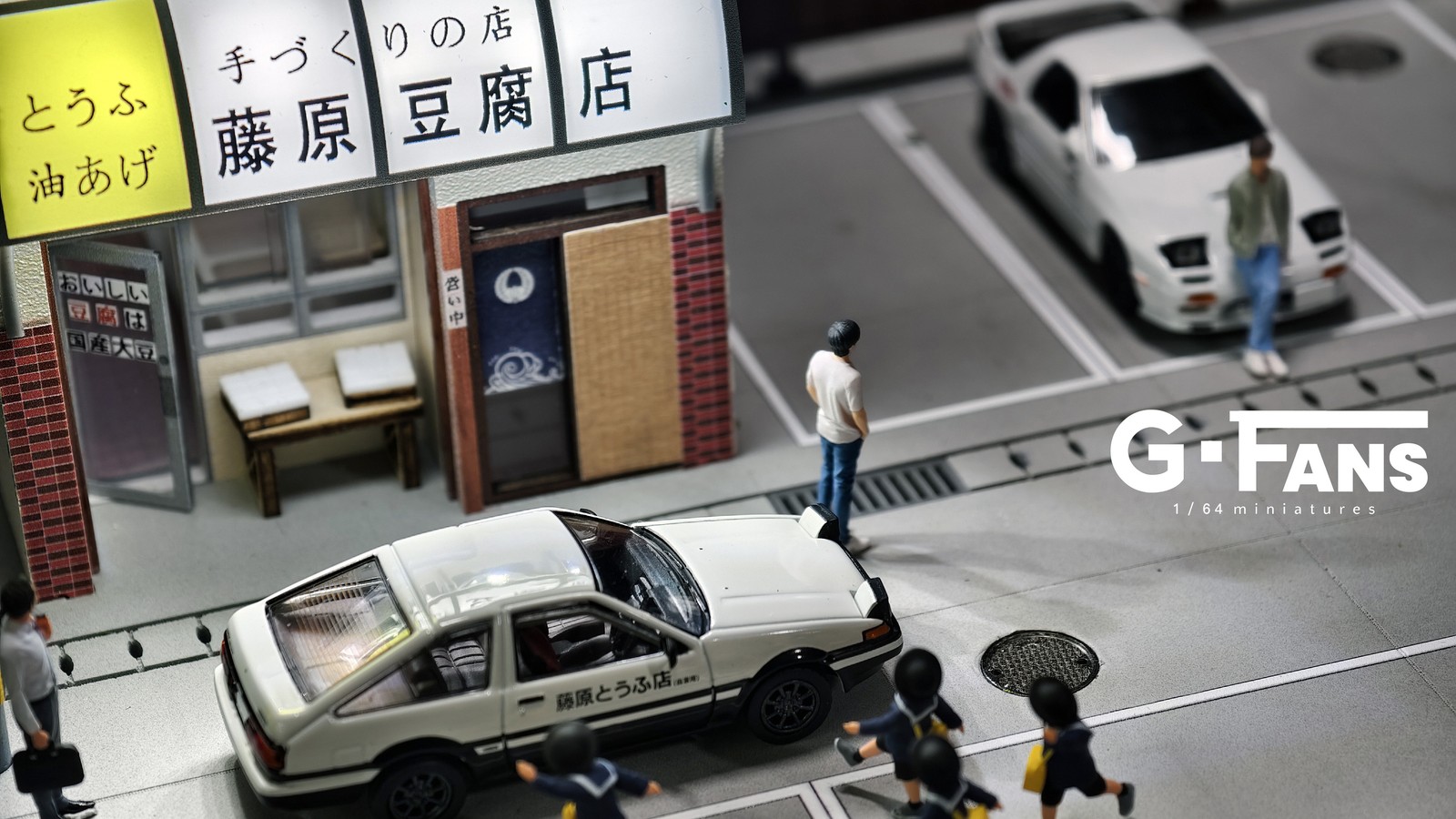 G-Fans Diorama 1:64 Garage Model Diecast LED Lighting Model Car Display Case US