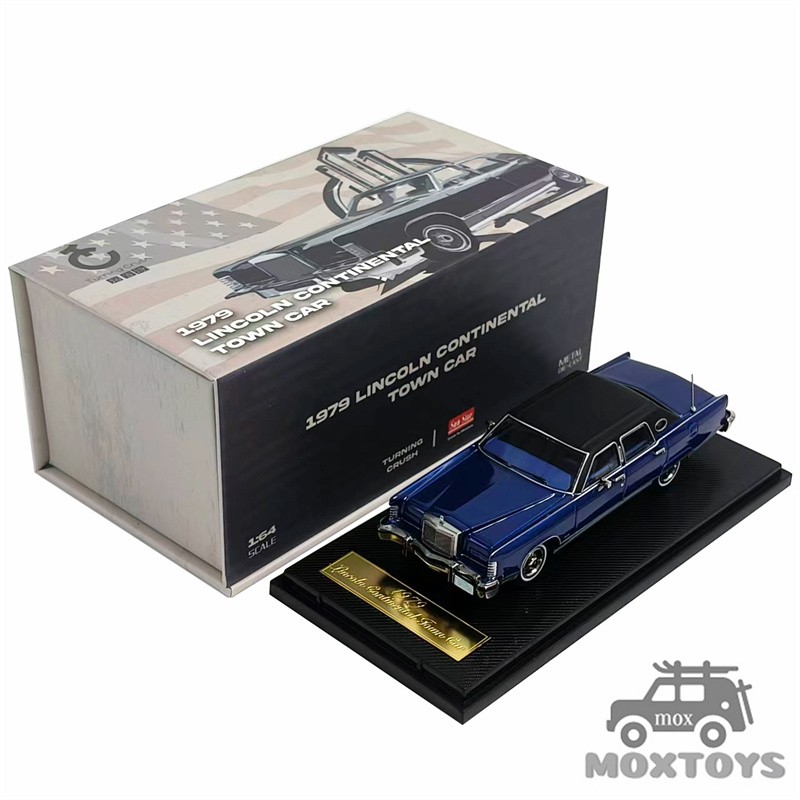 Turning Crush x SunStar 1:64 1979 Lincoln Continental Town Car Diecast Model Car