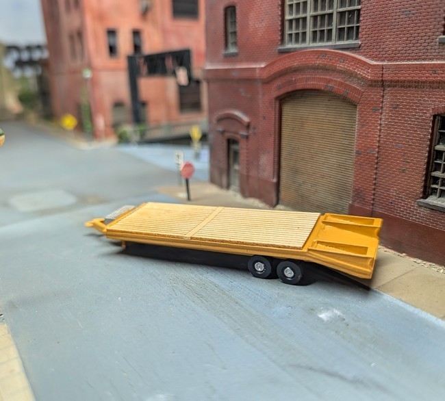 1/87 HO Scale Custom Built Flatbed Equipment Trailers, 3D Printed Models