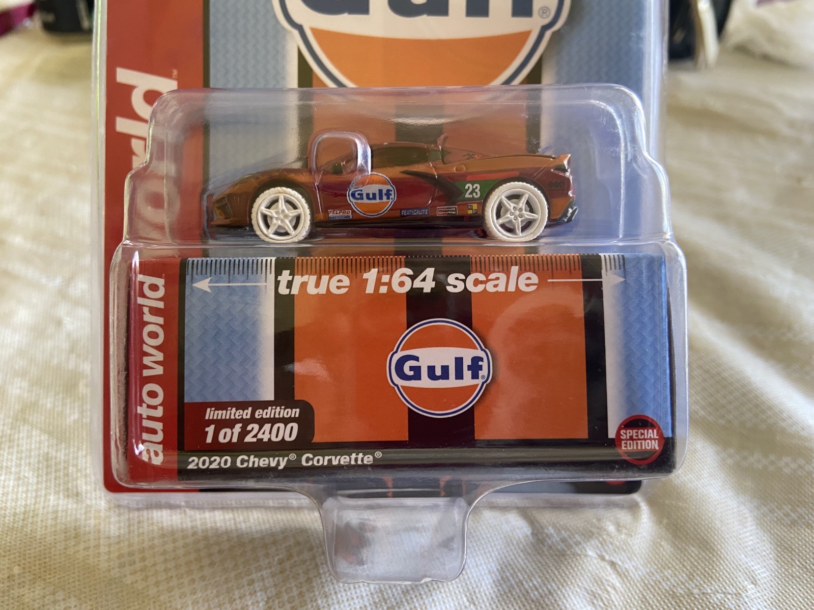 Chase Auto World 2020 Chevy Corvette Gulf Ultra Red Súper Mini Wheels Exclusives